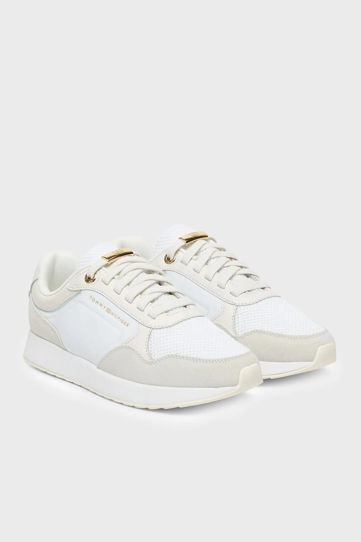 Tommy Hilfiger Logolu Deri Sneaker Kadın Ayakkabı FW0FW09465 YBS BEYAZ - 2