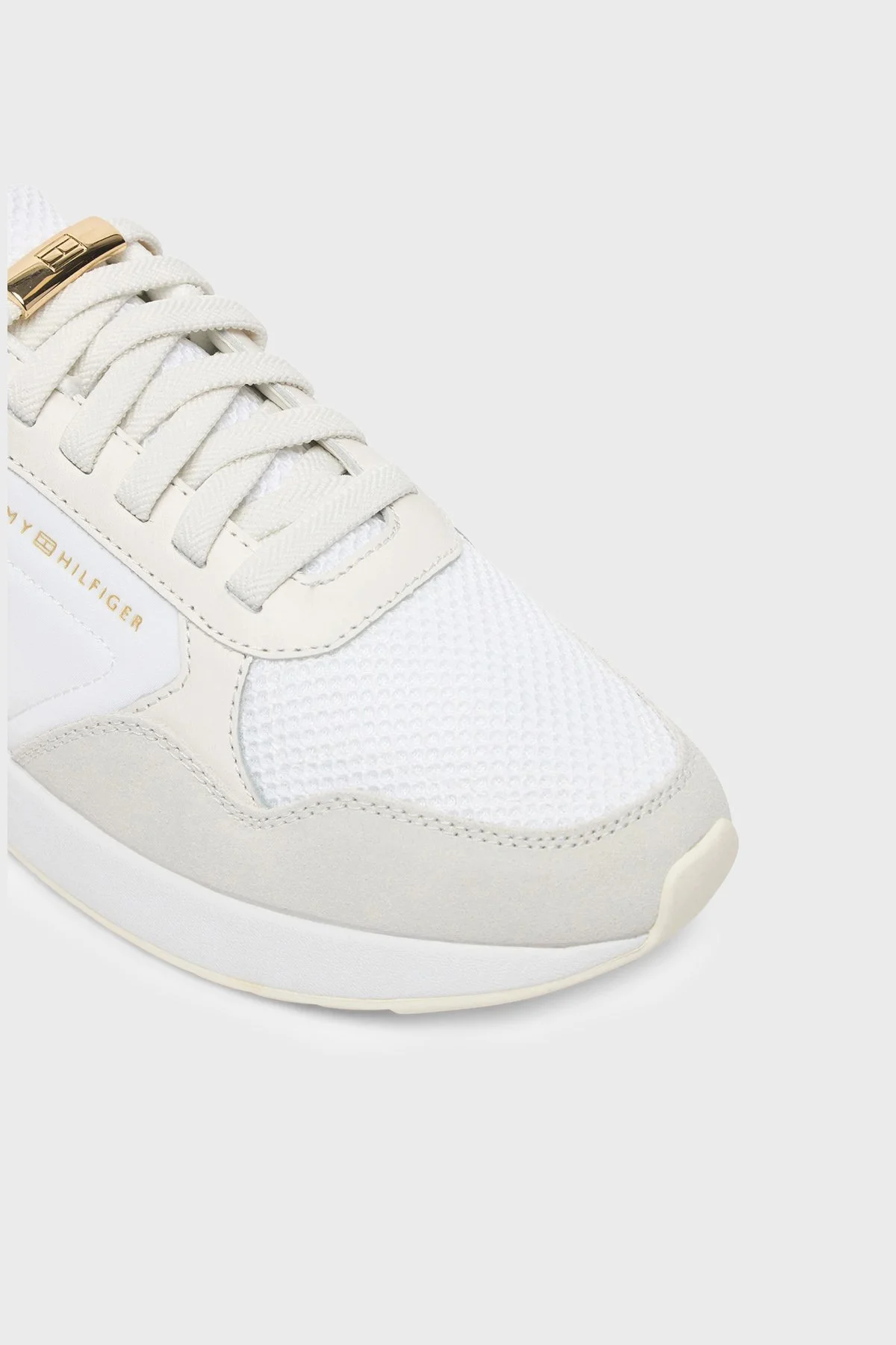 Tommy Hilfiger Logolu Deri Sneaker Kadın Ayakkabı FW0FW09465 YBS BEYAZ - 6