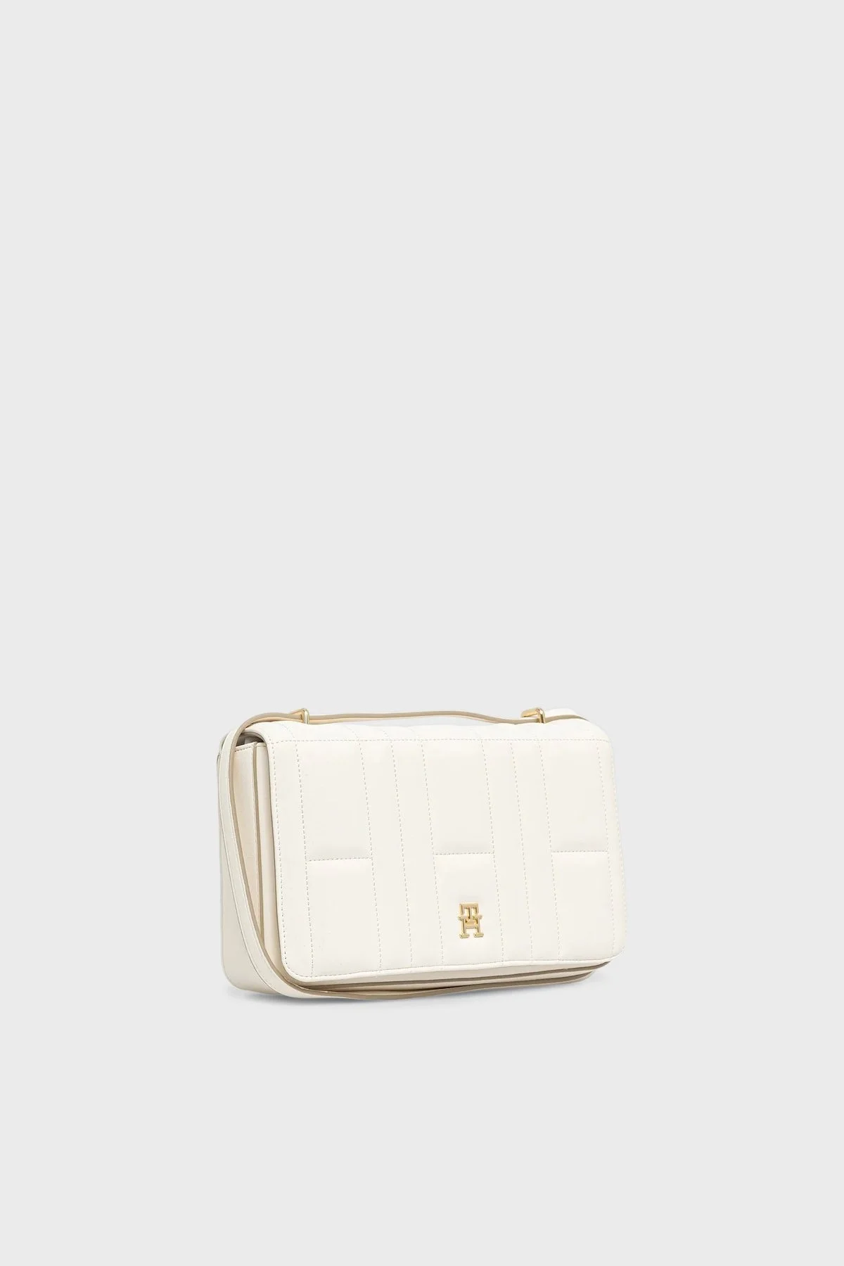 Tommy Hilfiger Logolu Dikiş Detaylı Çıkarılabilir Askılı Bayan Çanta AW0AW17454 Z00 AÇIK BEJ - 5