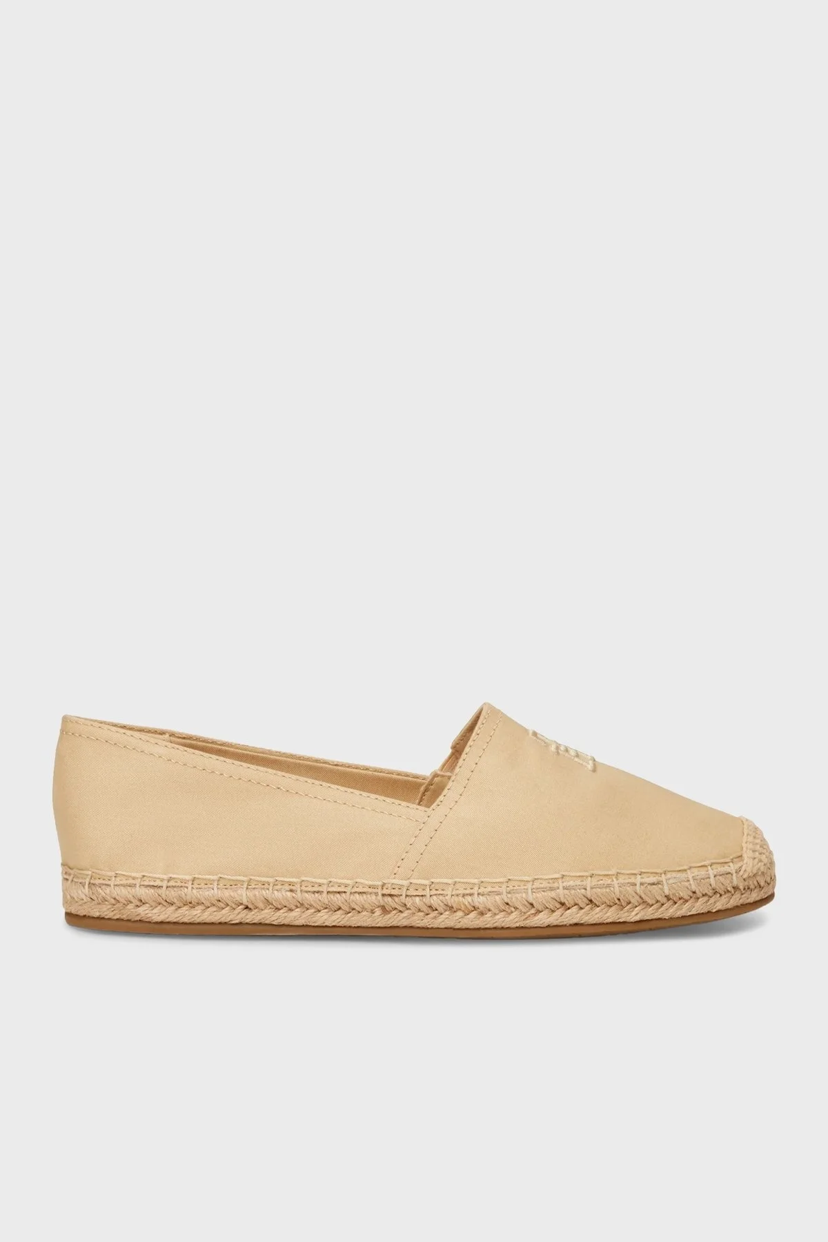 Tommy Hilfiger Logolu Düz Espadril Bayan Ayakkabı FW0FW07721 ACR BEJ - 1