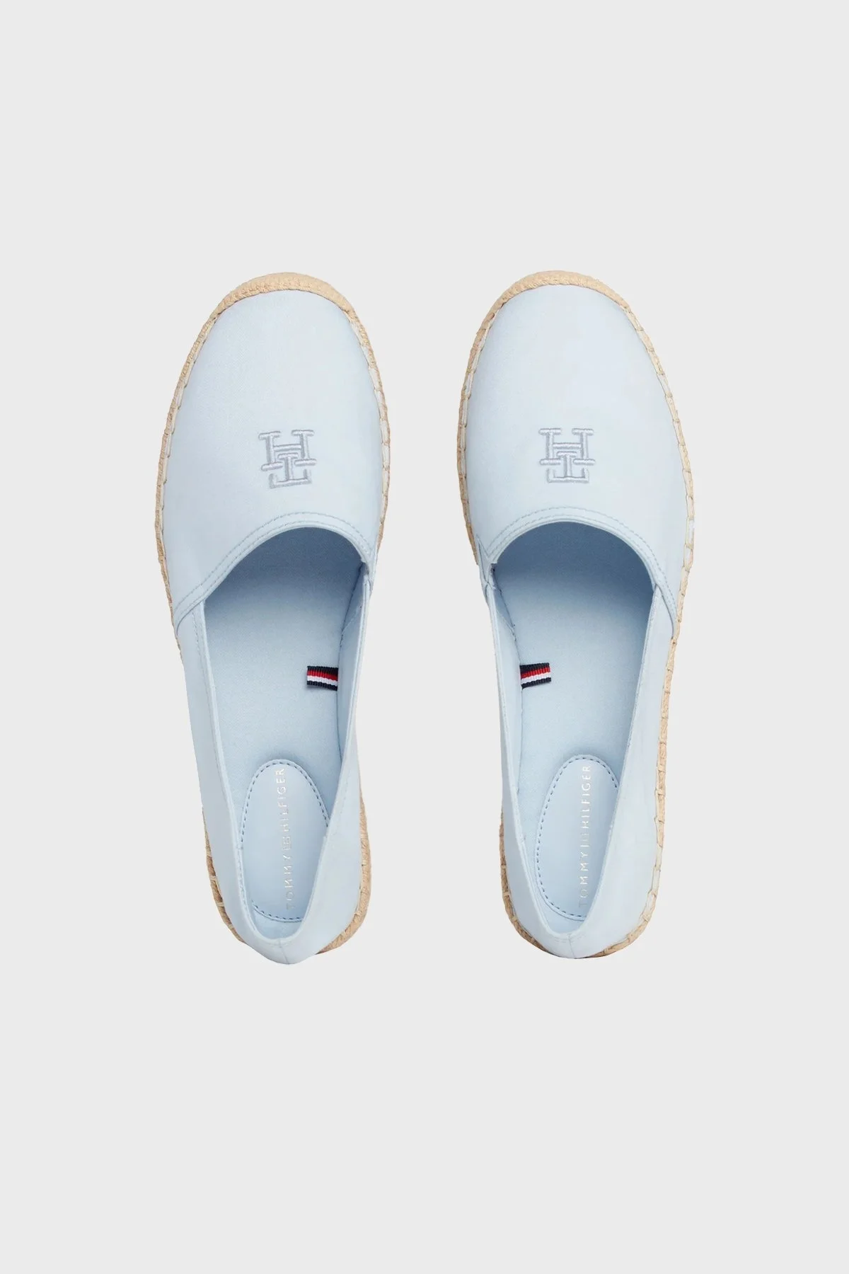 Tommy Hilfiger Logolu Düz Espadril Bayan Ayakkabı FW0FW07721 C1O AÇIK MAVİ - 5