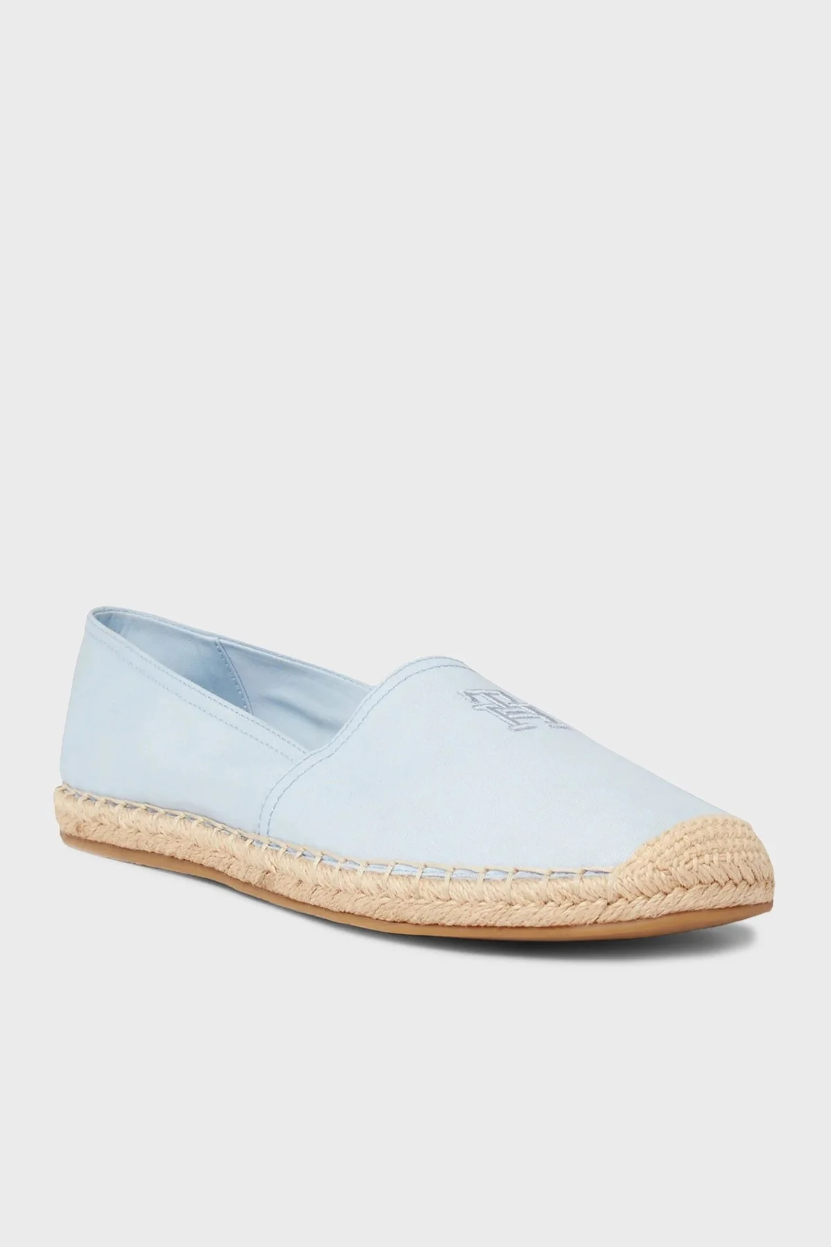 Tommy Hilfiger Logolu Düz Espadril Bayan Ayakkabı FW0FW07721 C1O AÇIK MAVİ - 6