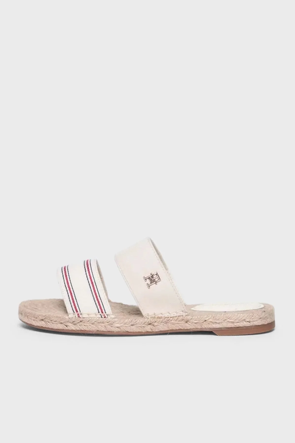 Tommy Hilfiger Logolu Düz Espadril Bayan Sandalet FW0FW08055 0K9 BEJ - 3