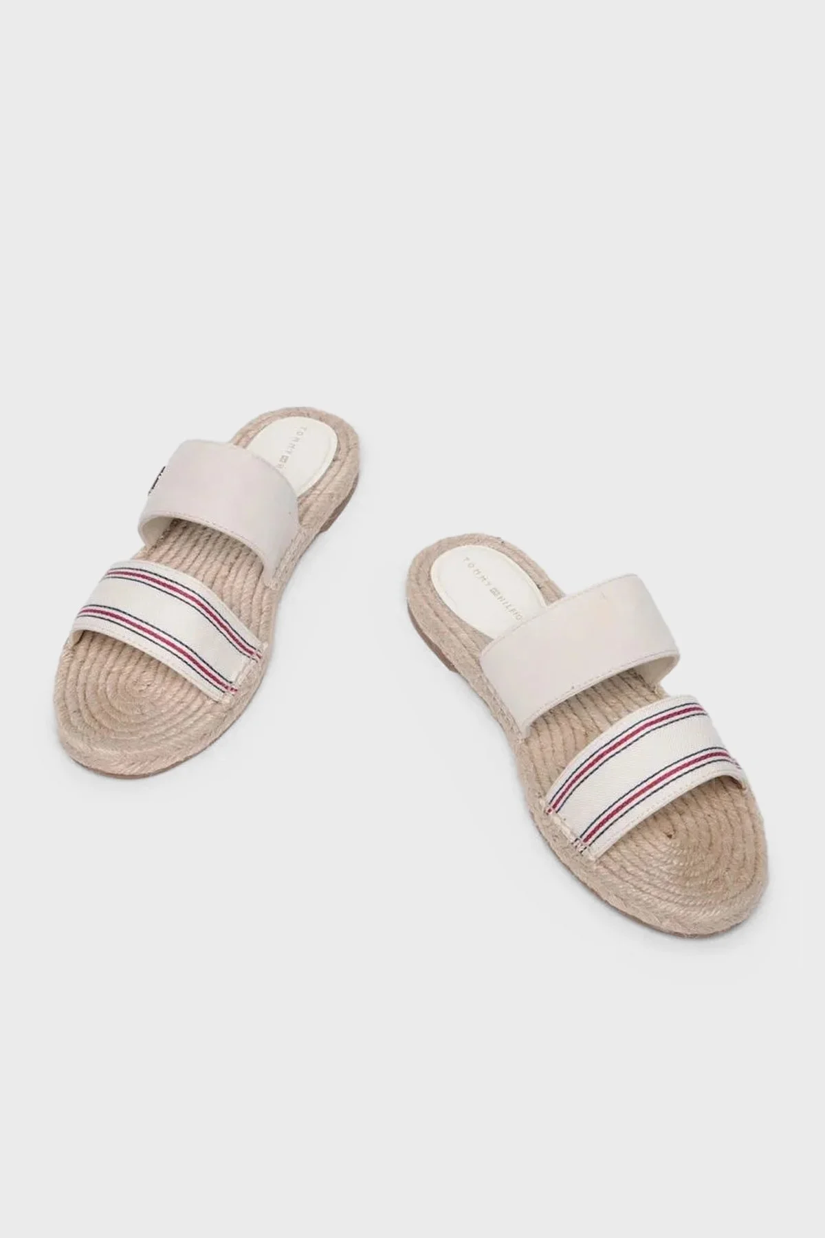 Tommy Hilfiger Logolu Düz Espadril Bayan Sandalet FW0FW08055 0K9 BEJ - 4
