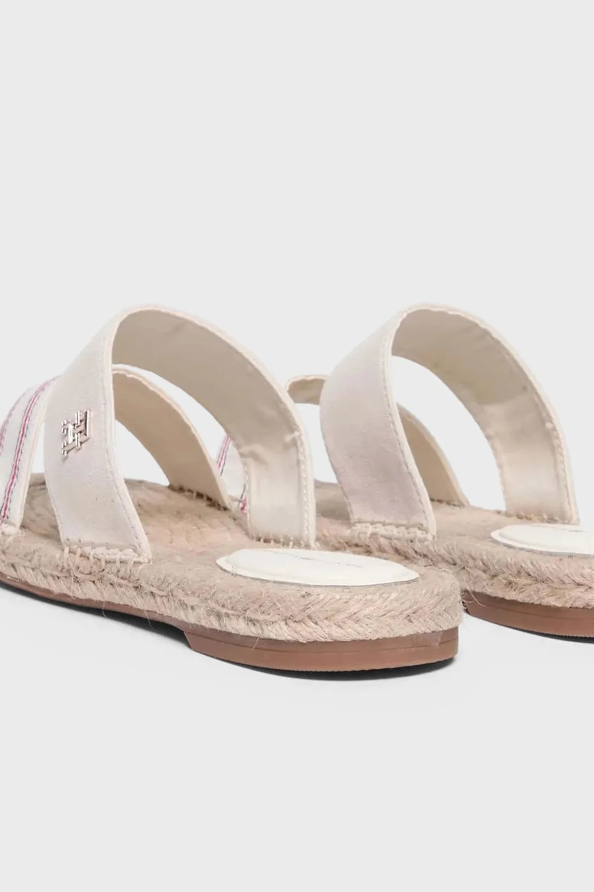 Tommy Hilfiger Logolu Düz Espadril Bayan Sandalet FW0FW08055 0K9 BEJ - 6