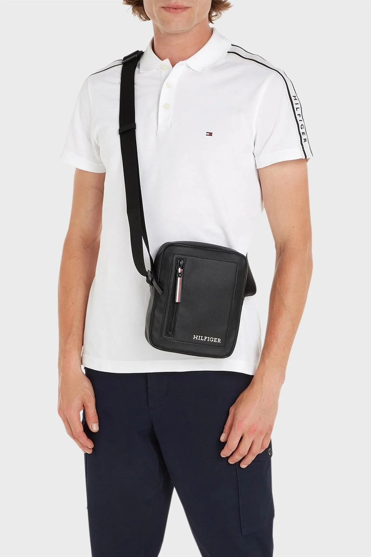 Tommy Hilfiger Logolu Erkek Çanta AM0AM11794 BDS SİYAH - 2