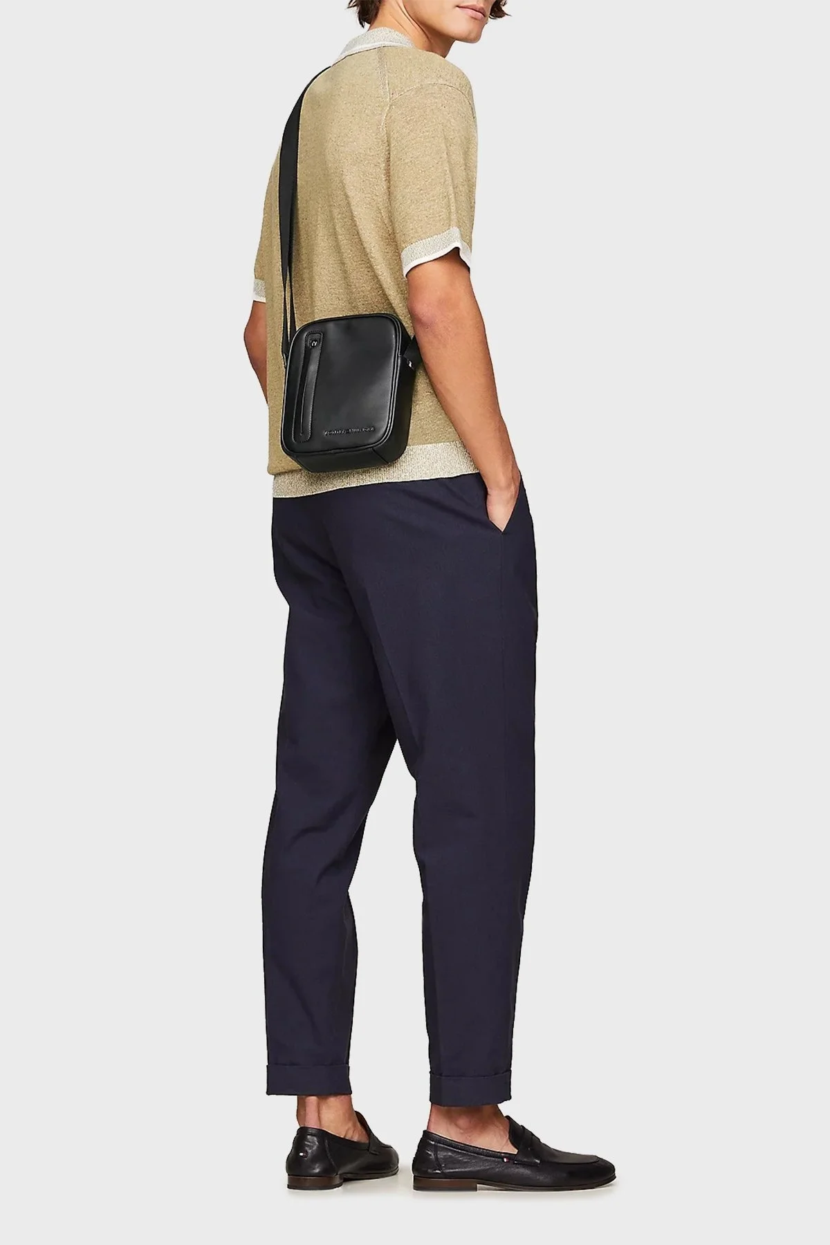 Tommy Hilfiger Logolu Erkek Çanta AM0AM12235 BDS SİYAH - 2