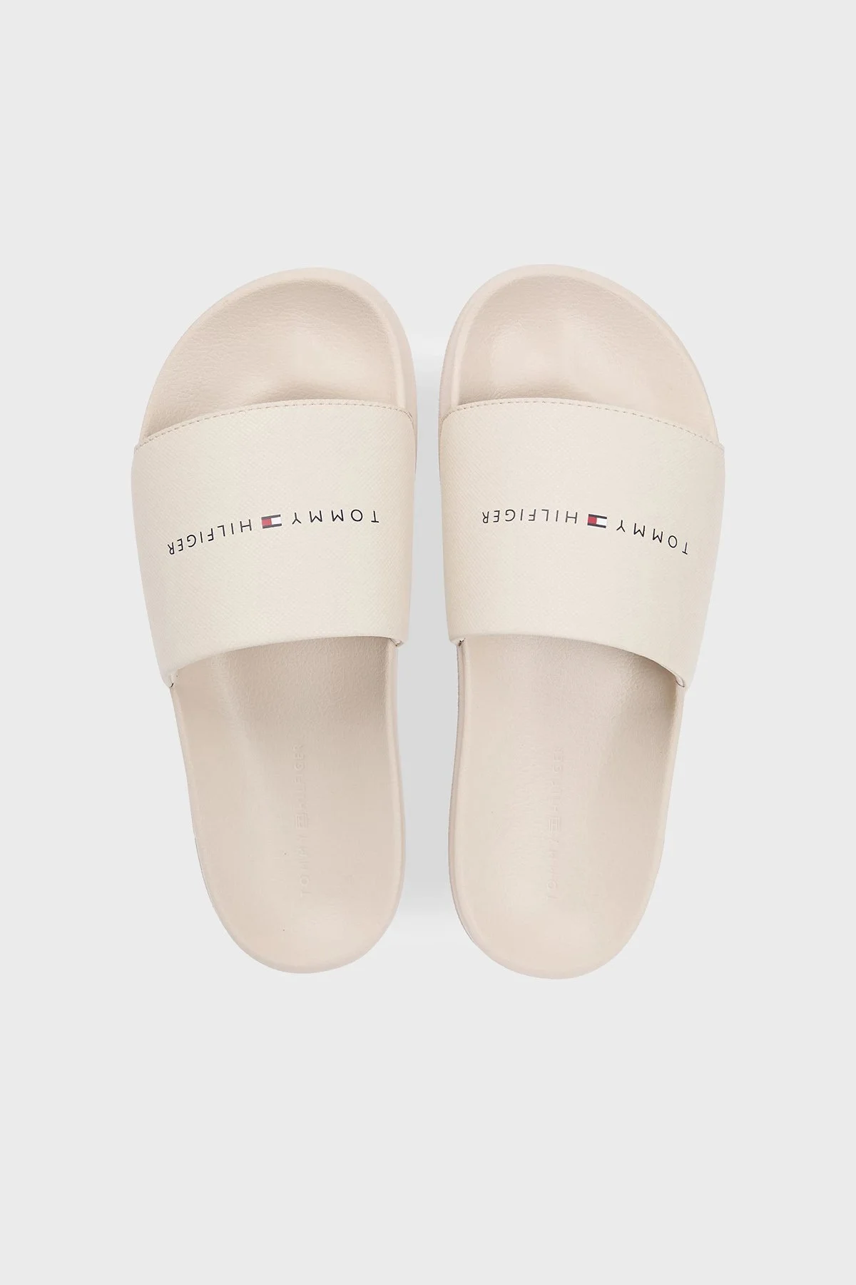 Tommy Hilfiger Logolu Erkek Terlik FM0FM05799 ACI BEJ - 4