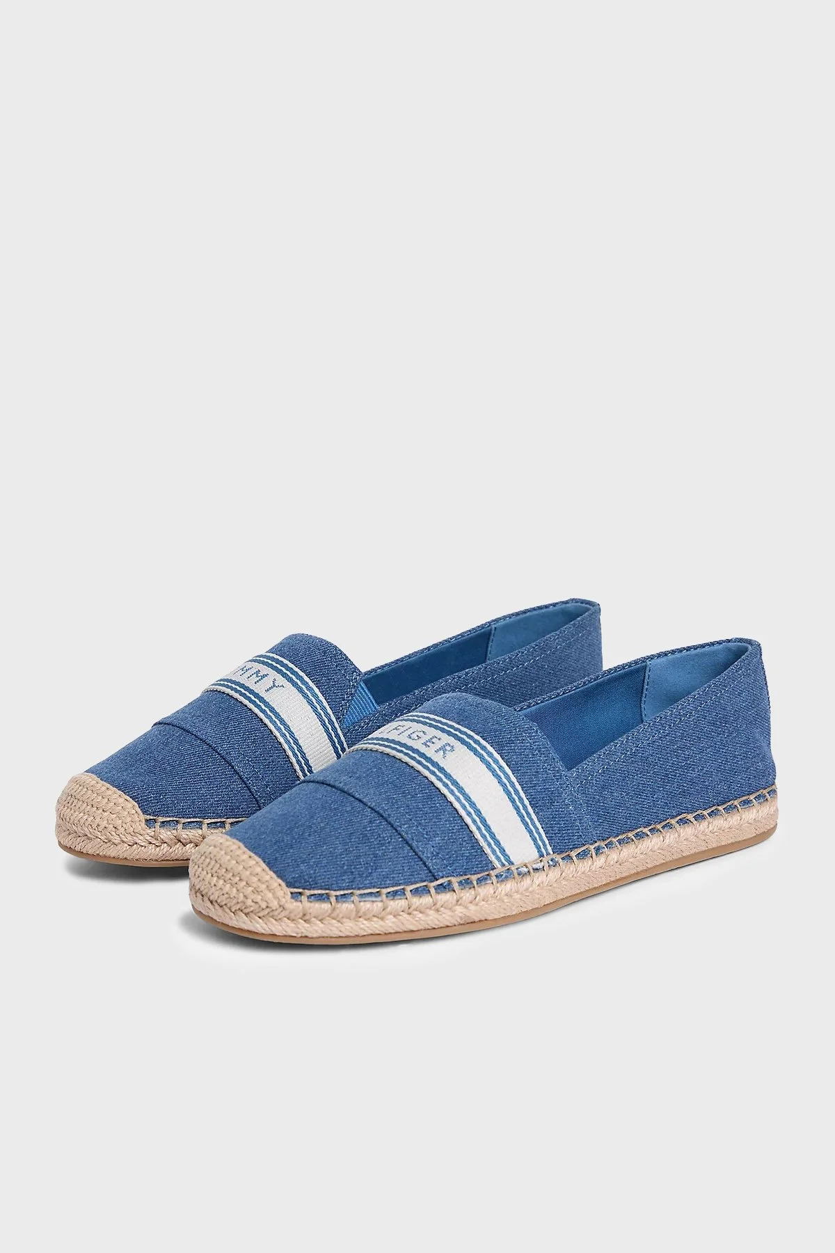 Tommy Hilfiger Logolu Espadril Kadın Ayakkabı FW0FW09334 1CD MAVİ - 3