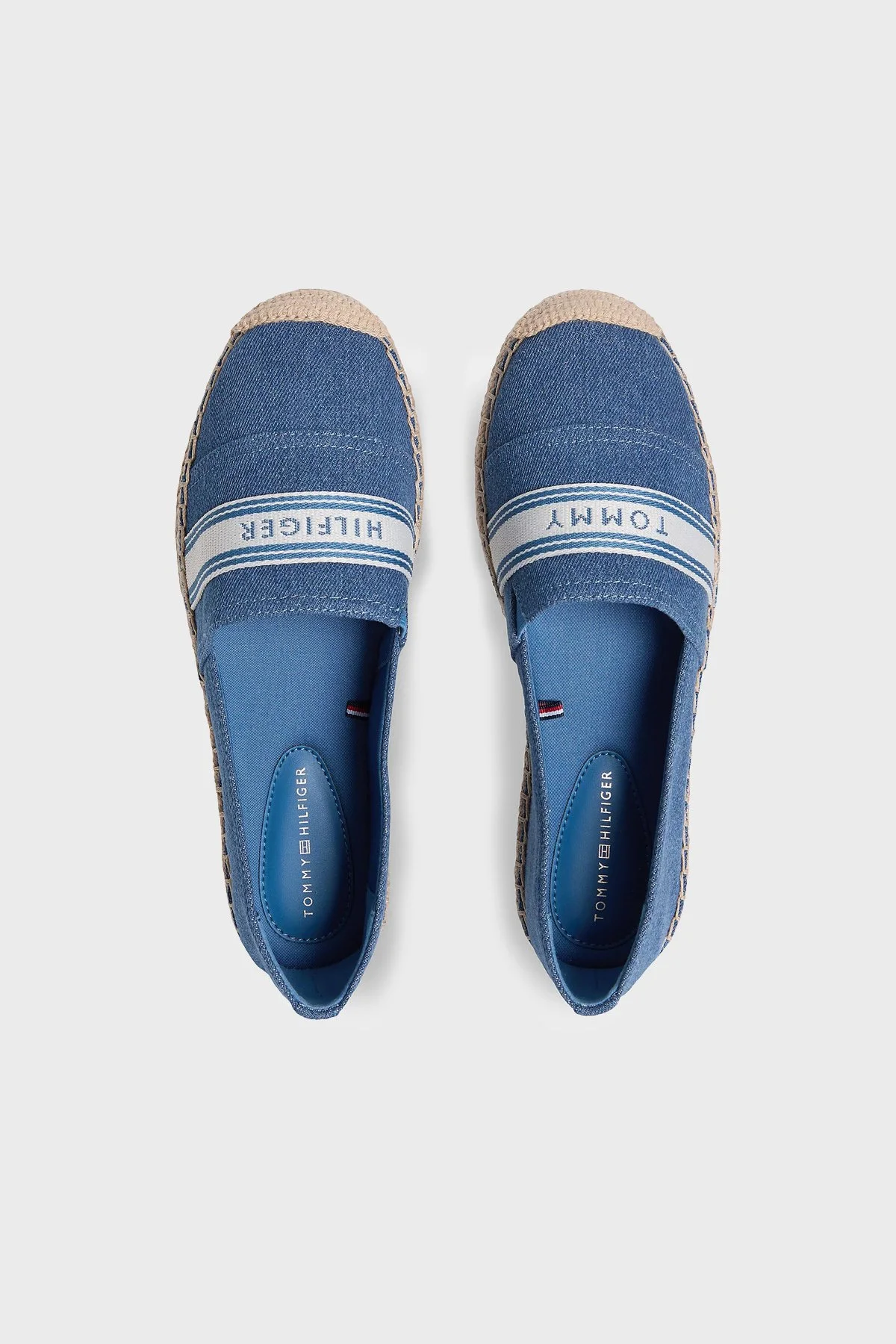 Tommy Hilfiger Logolu Espadril Kadın Ayakkabı FW0FW09334 1CD MAVİ - 4
