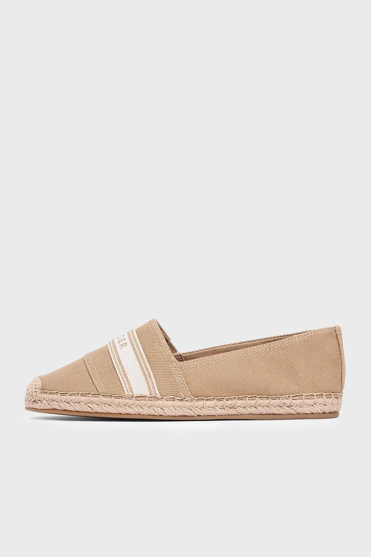 Tommy Hilfiger Logolu Espadril Kadın Ayakkabı FW0FW09334 RBC BEJ - 2