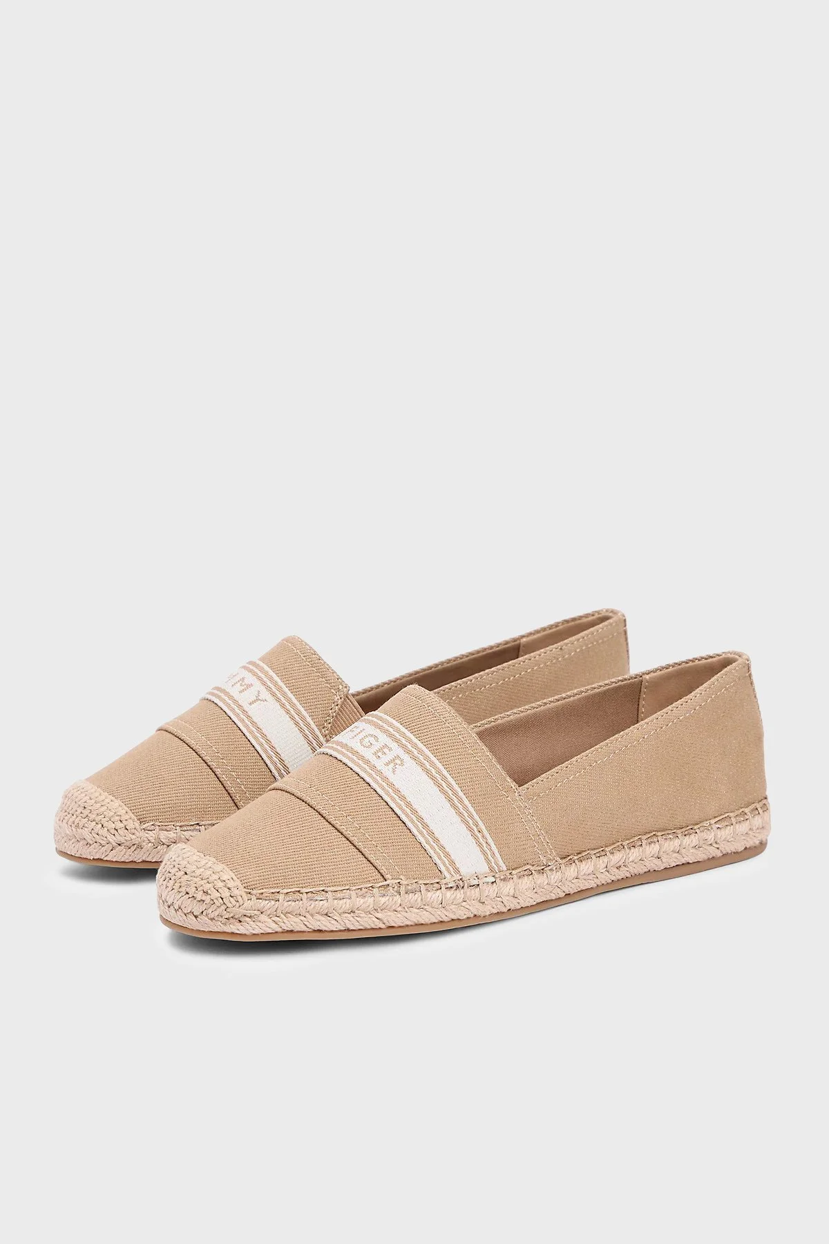 Tommy Hilfiger Logolu Espadril Kadın Ayakkabı FW0FW09334 RBC BEJ - 3