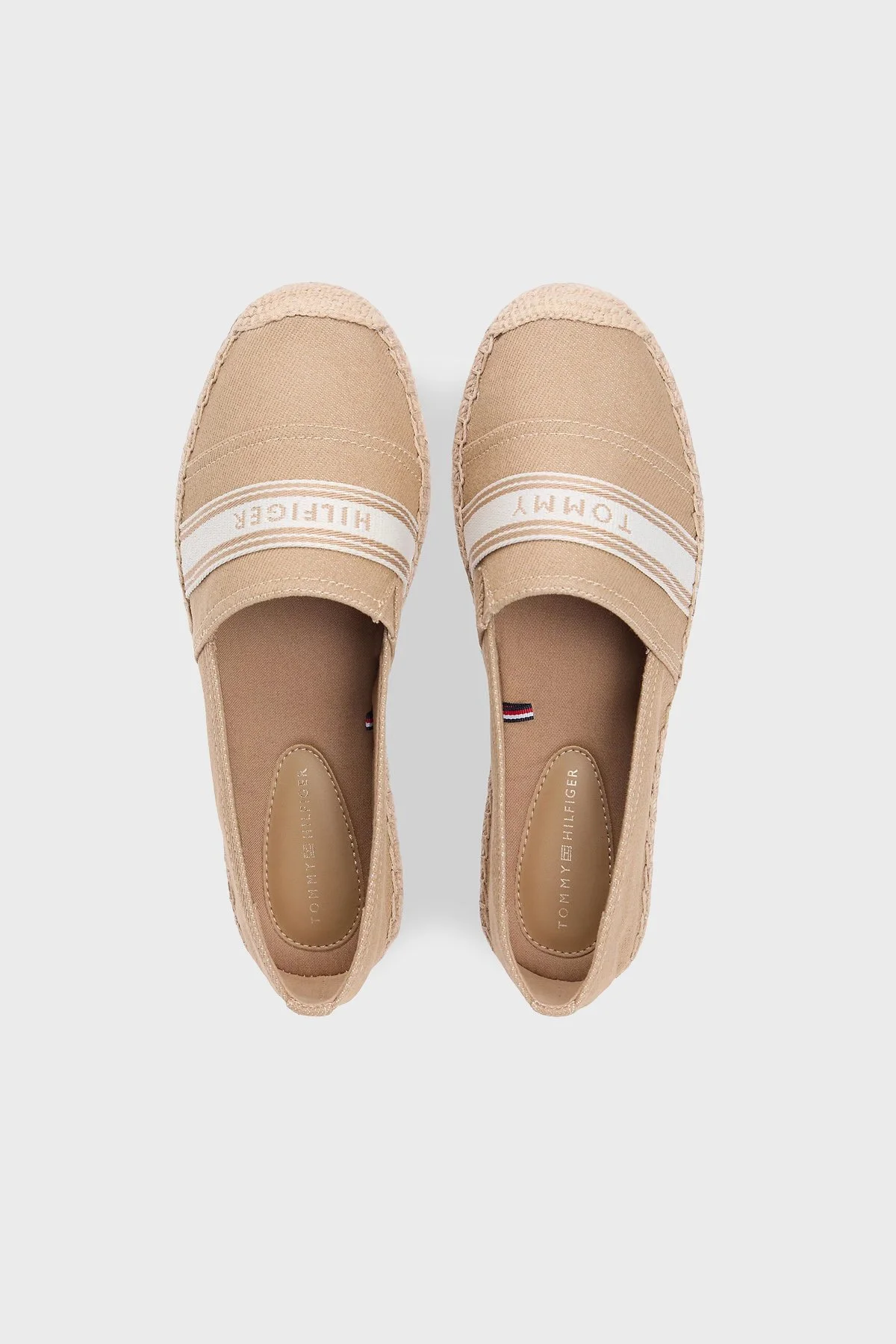 Tommy Hilfiger Logolu Espadril Kadın Ayakkabı FW0FW09334 RBC BEJ - 4