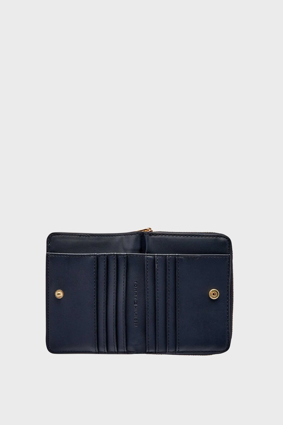 Tommy Hilfiger Logolu Fermuar ve Çıtçıt Düğmeli Bayan Cüzdan AW0AW17742 DW6 LACİVERT - 3