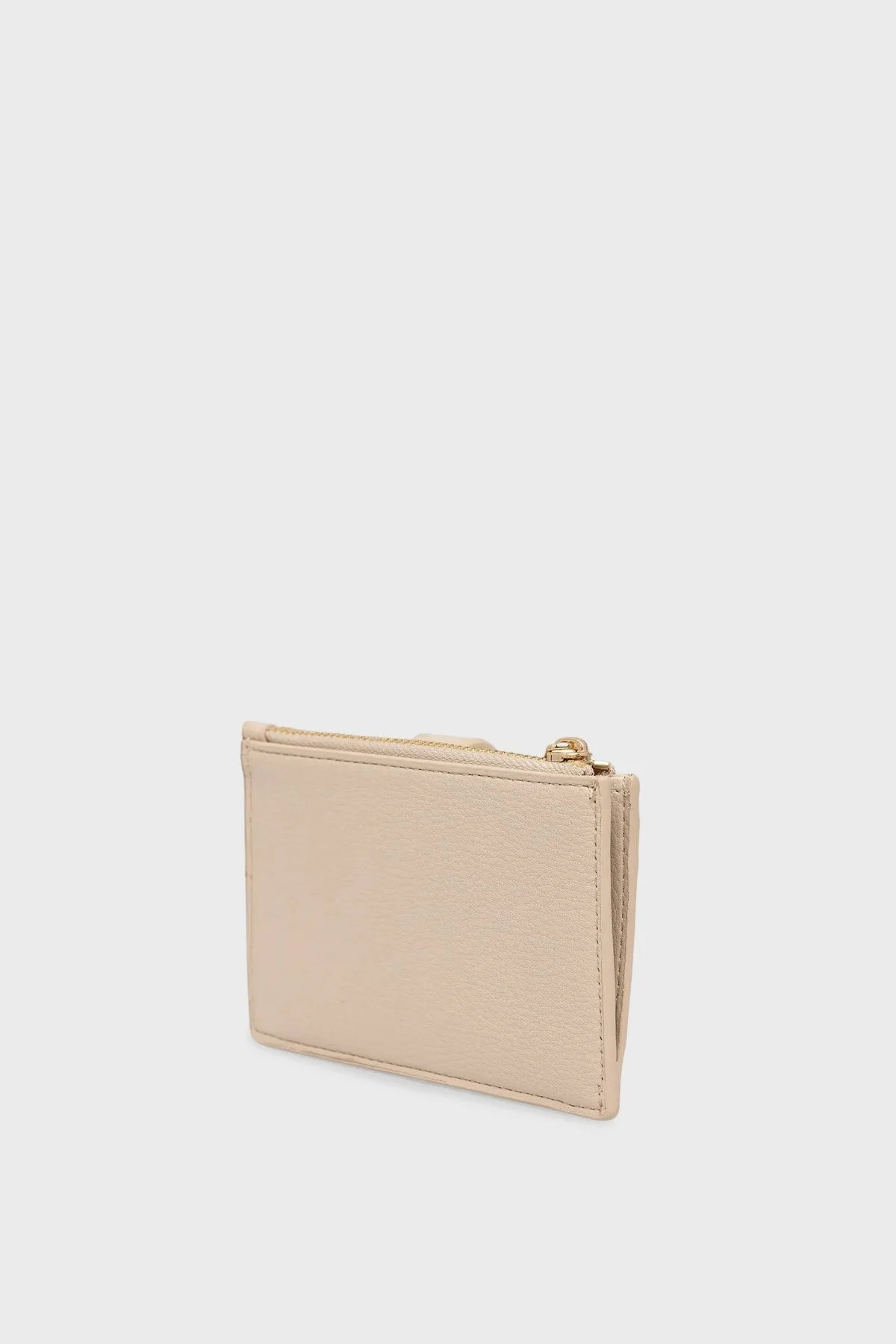 Tommy Hilfiger Logolu Fermuar ve Çıtçıt Düğmeli Bayan Kartlık AW0AW18027 ACI BEJ - 2