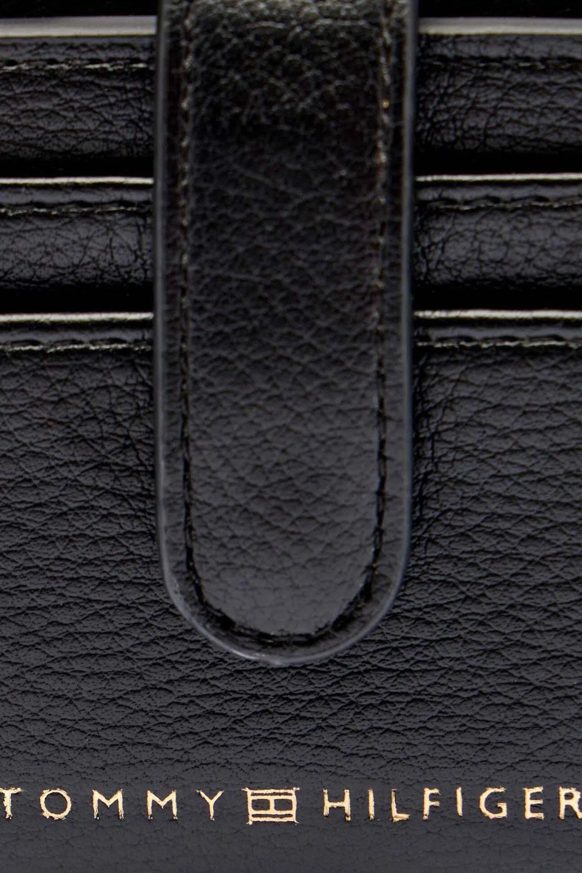 Tommy Hilfiger Logolu Fermuar ve Çıtçıt Düğmeli Bayan Kartlık AW0AW18027 BDS SİYAH - 5