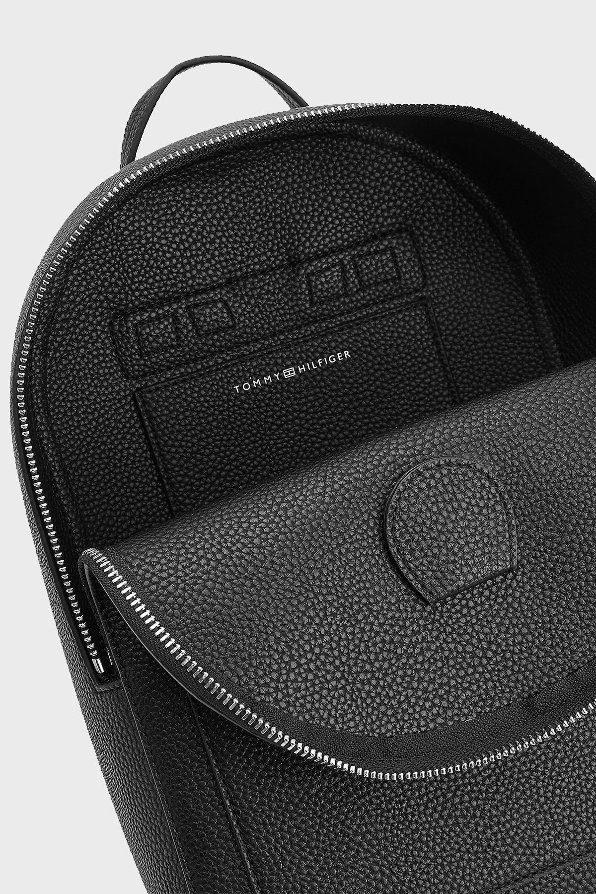 Tommy Hilfiger Logolu Fermuarlı Bayan Çanta AW0AW14313 BDS SİYAH - 5