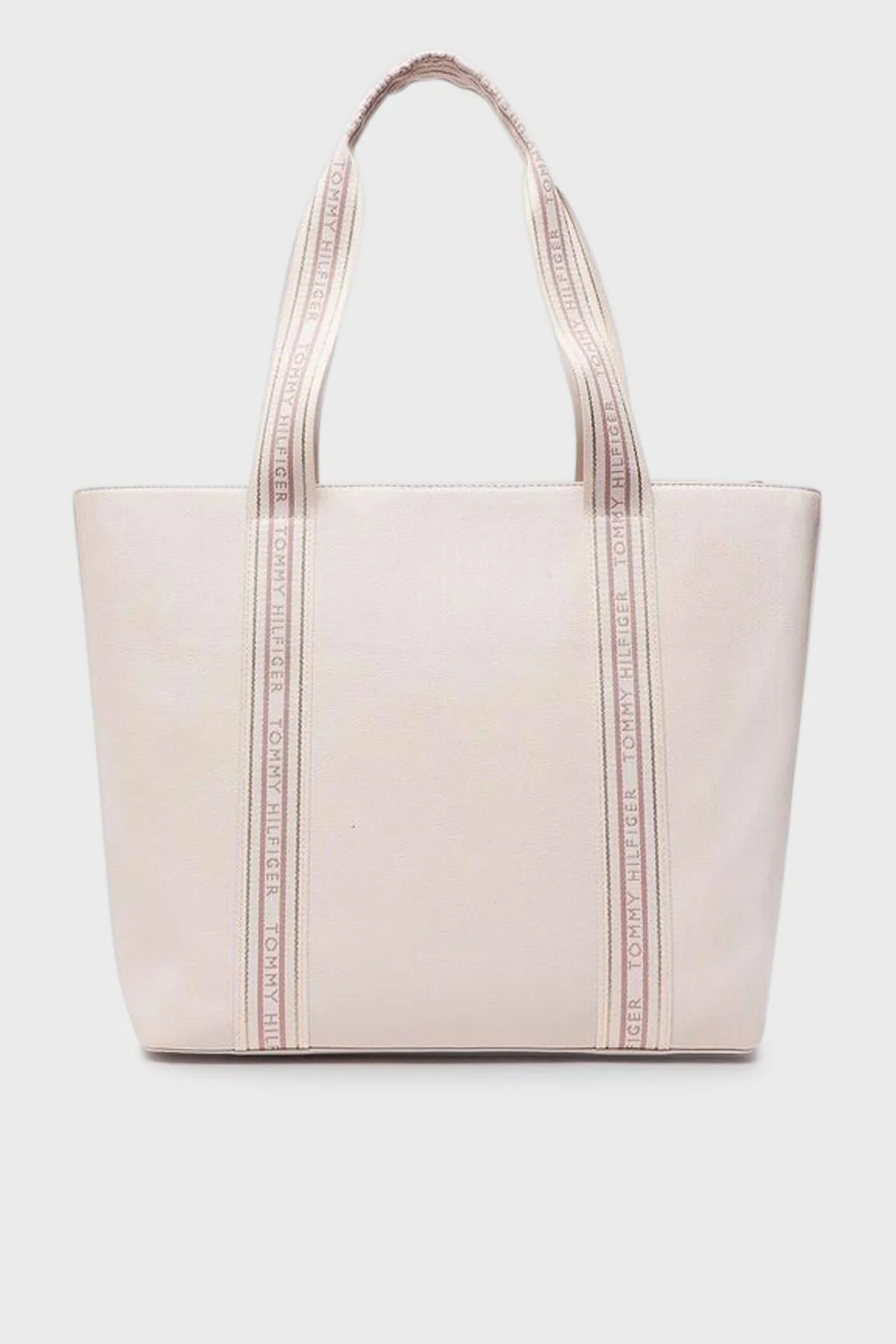 Tommy Hilfiger Logolu Fermuarlı Bayan Çanta AW0AW14379 0F4 BEJ - 4