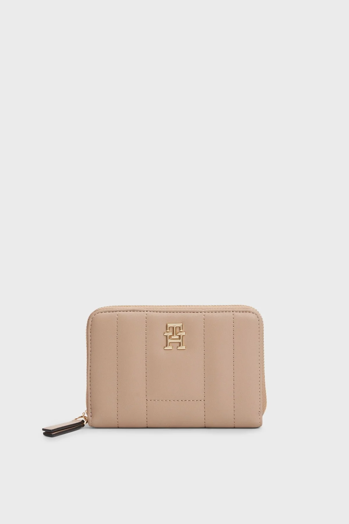 Tommy Hilfiger Logolu Fermuarlı Bayan Cüzdan AW0AW17476 AFE BEJ - 1