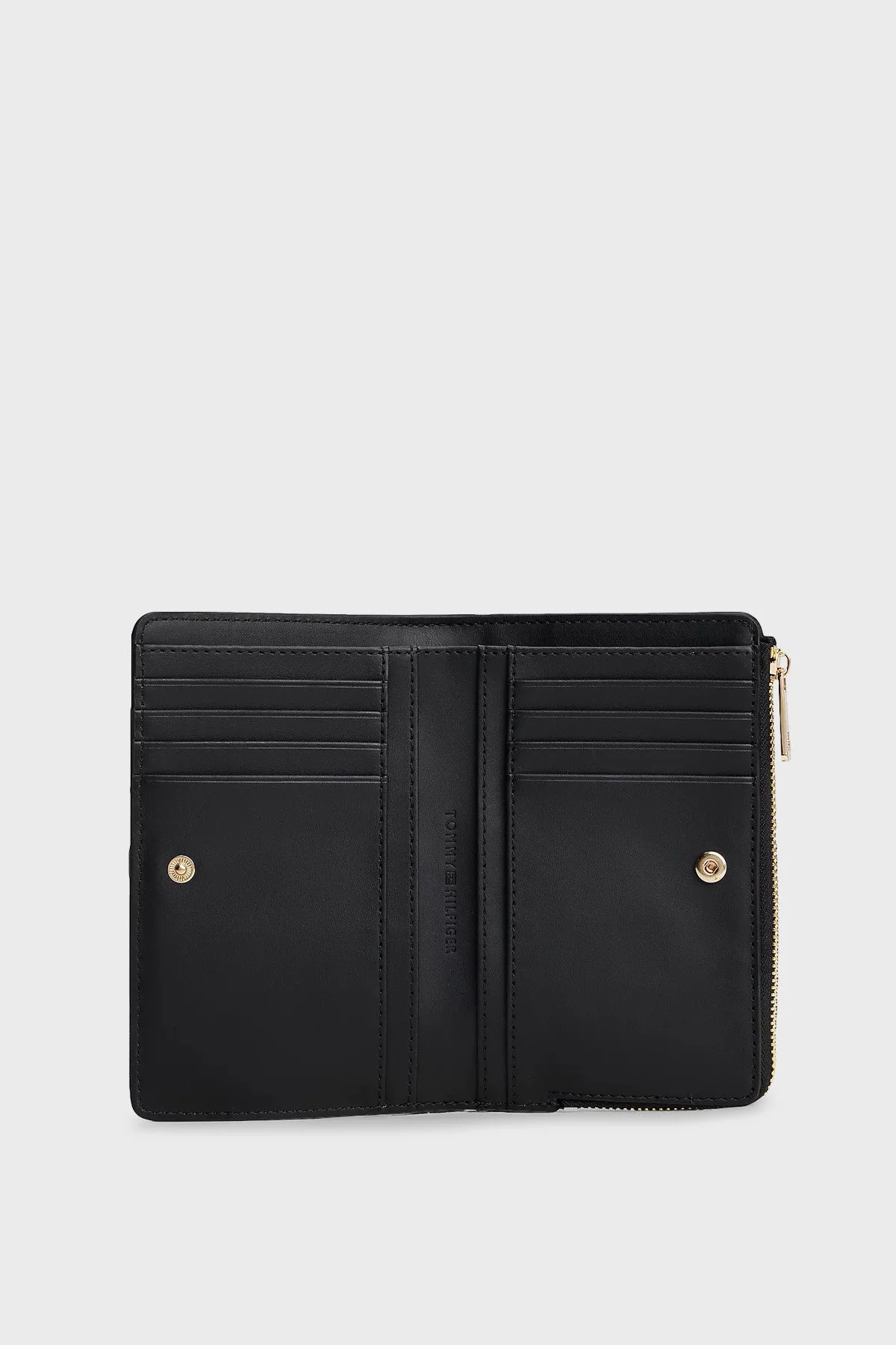 Tommy Hilfiger Logolu Fermuarlı Bayan Cüzdan AW0AW17752 BDS SİYAH - 4