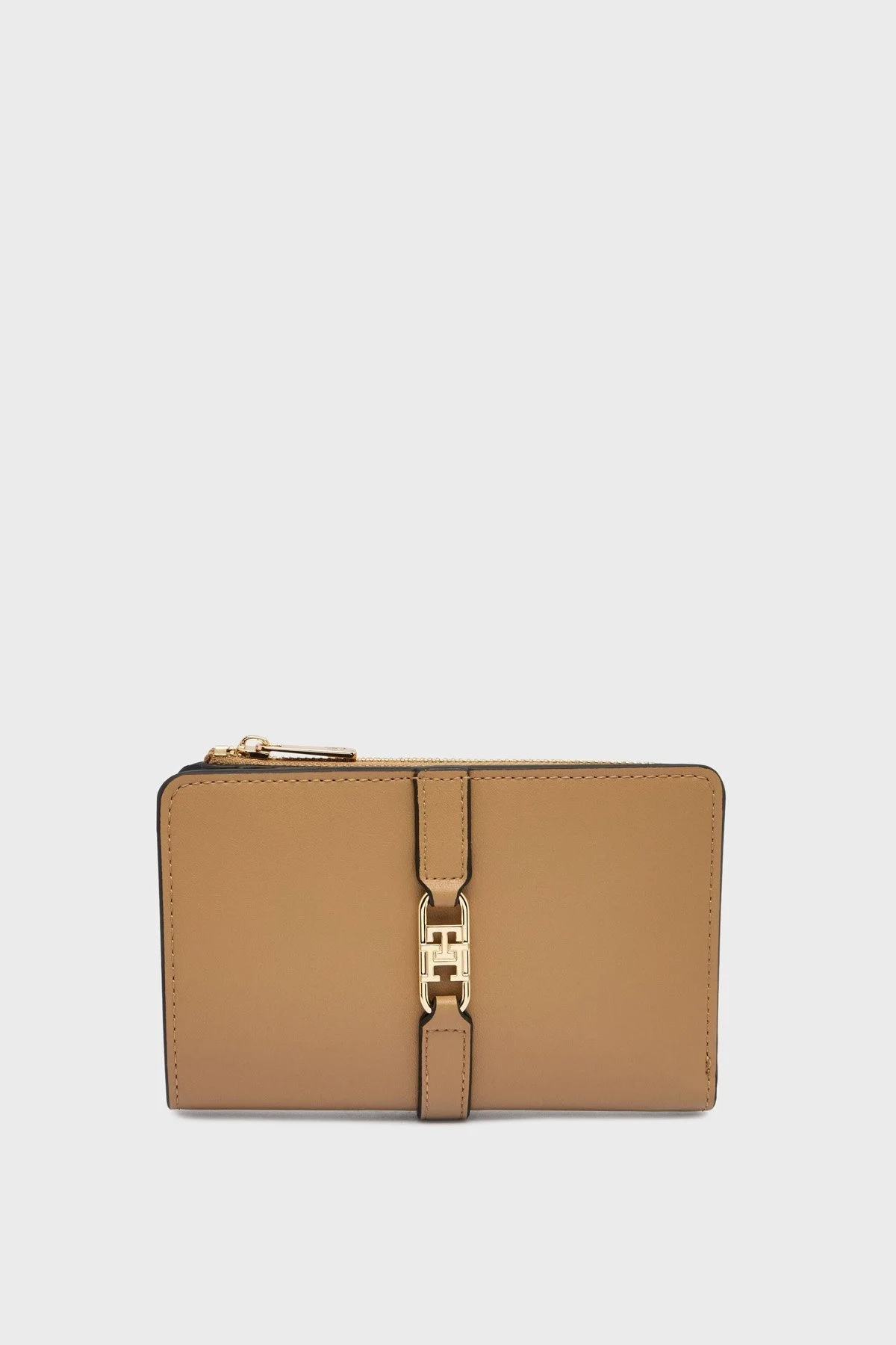 Tommy Hilfiger Logolu Fermuarlı Bayan Cüzdan AW0AW17752 RBC KOYU HAKİ - 1