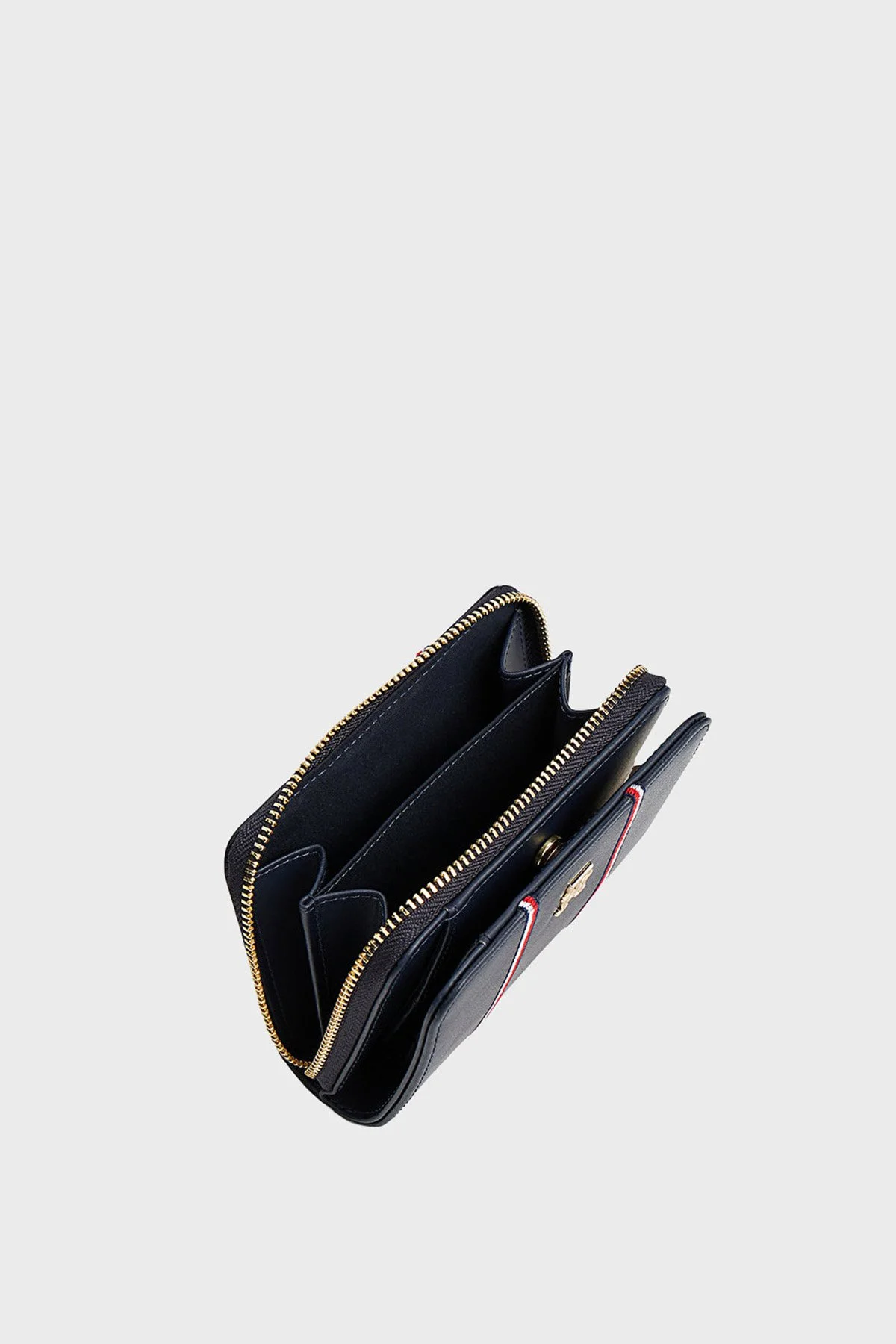 Tommy Hilfiger Logolu Fermuarlı Bayan Cüzdan AW0AW18032 0GY LACİVERT - 4