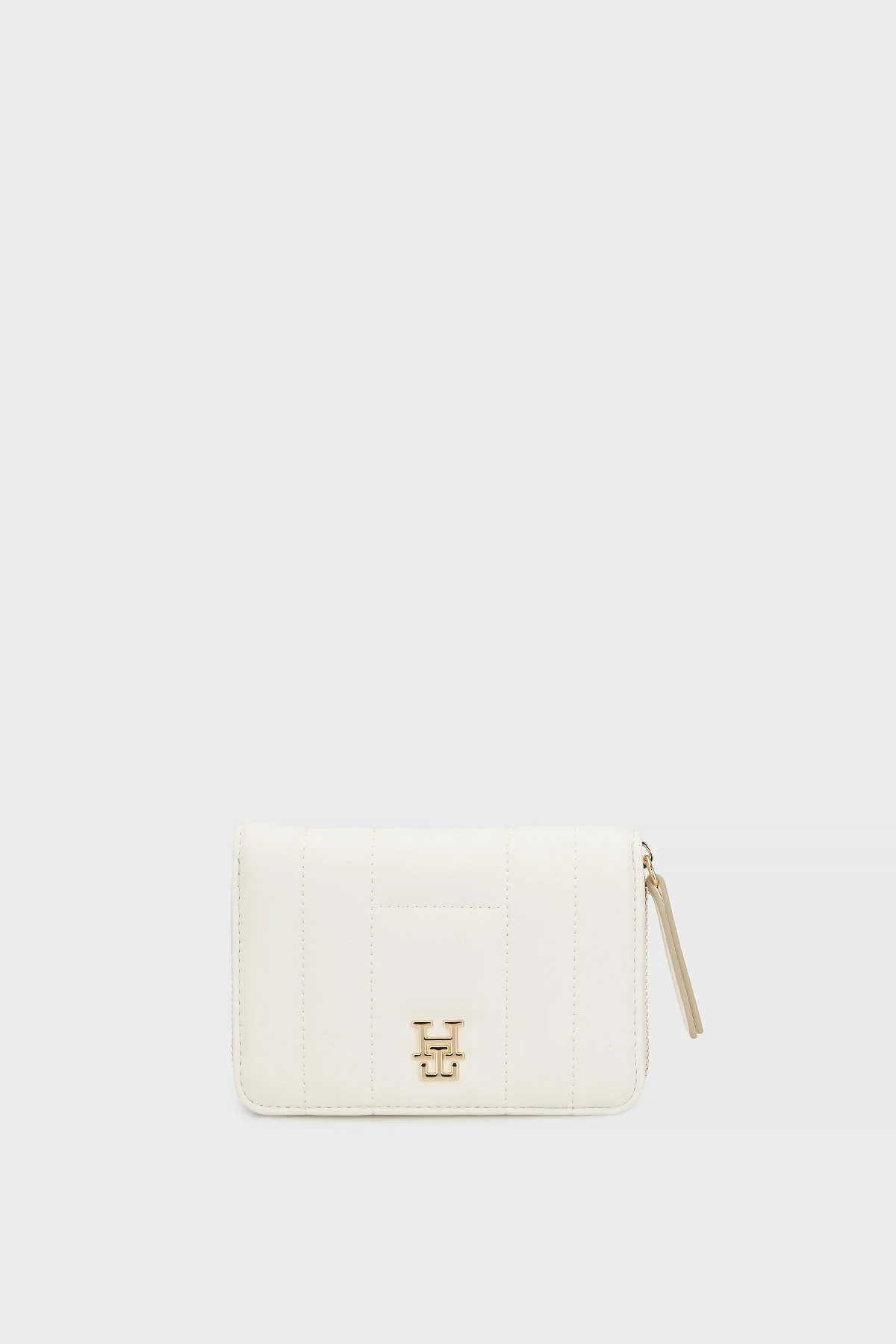 Tommy Hilfiger Logolu Fermuarlı Bayan Cüzdan W0AW17476 Z00 AÇIK BEJ - 1