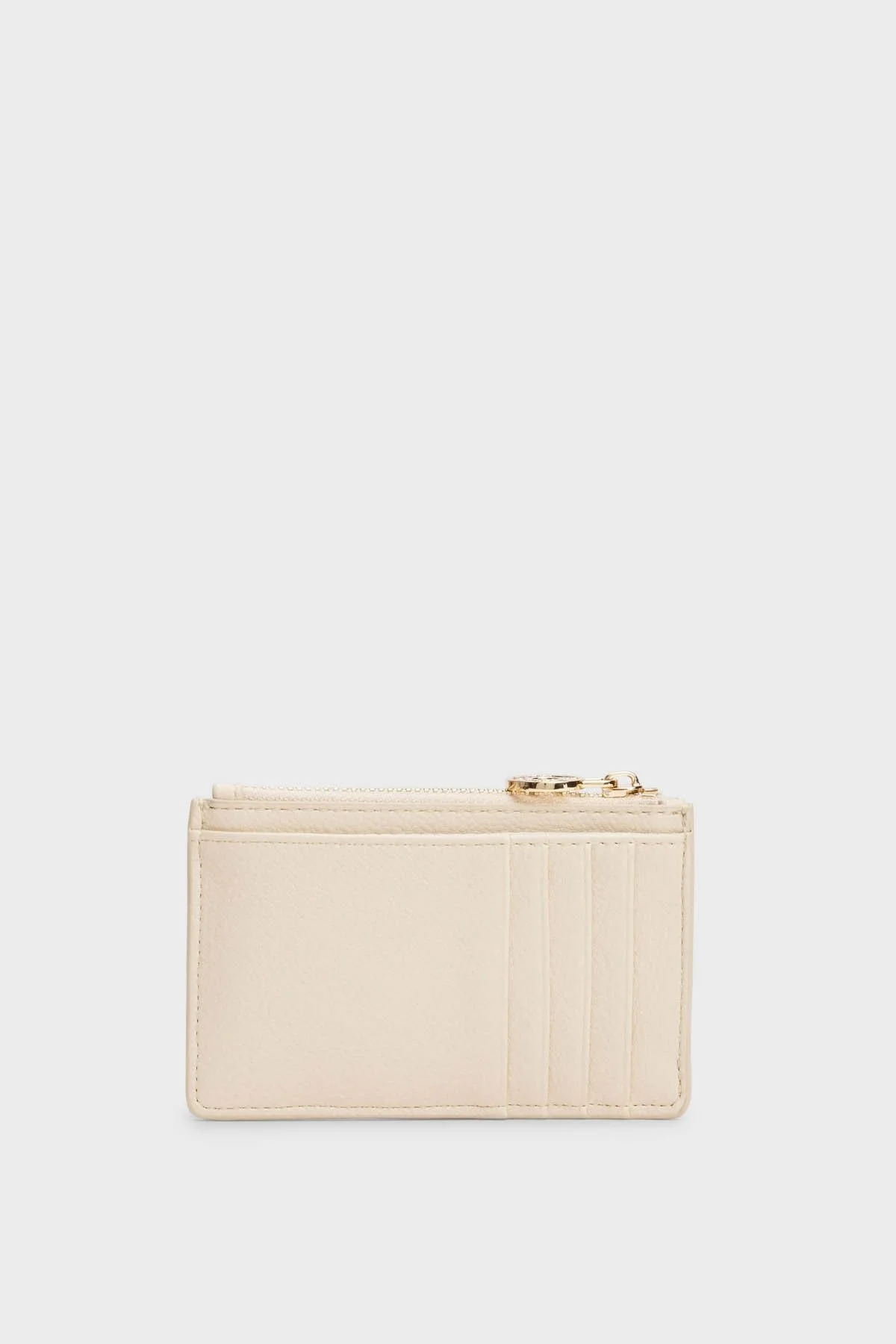 Tommy Hilfiger Logolu Fermuarlı Bayan Kartlık AW0AW17481 ACI BEJ - 2