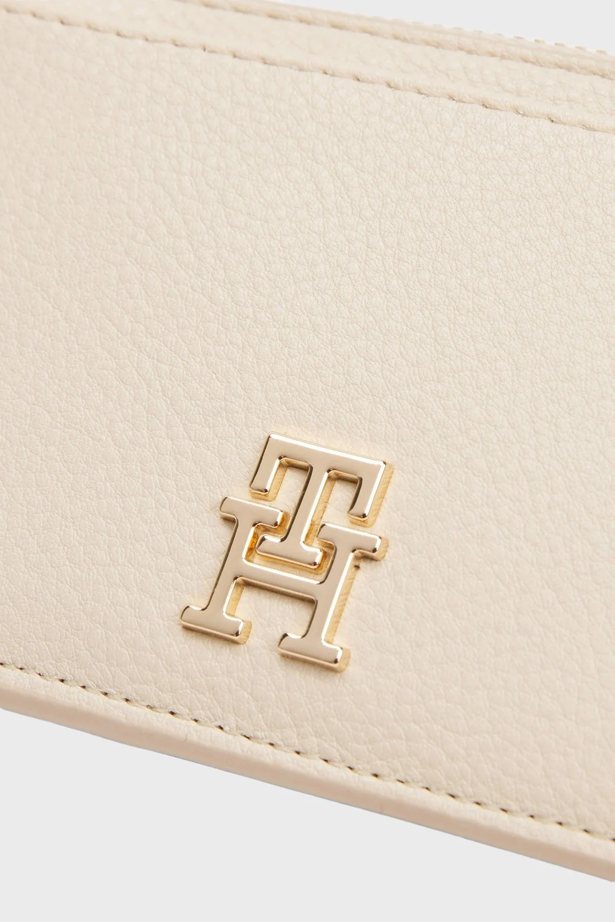 Tommy Hilfiger Logolu Fermuarlı Bayan Kartlık AW0AW17481 ACI BEJ - 4