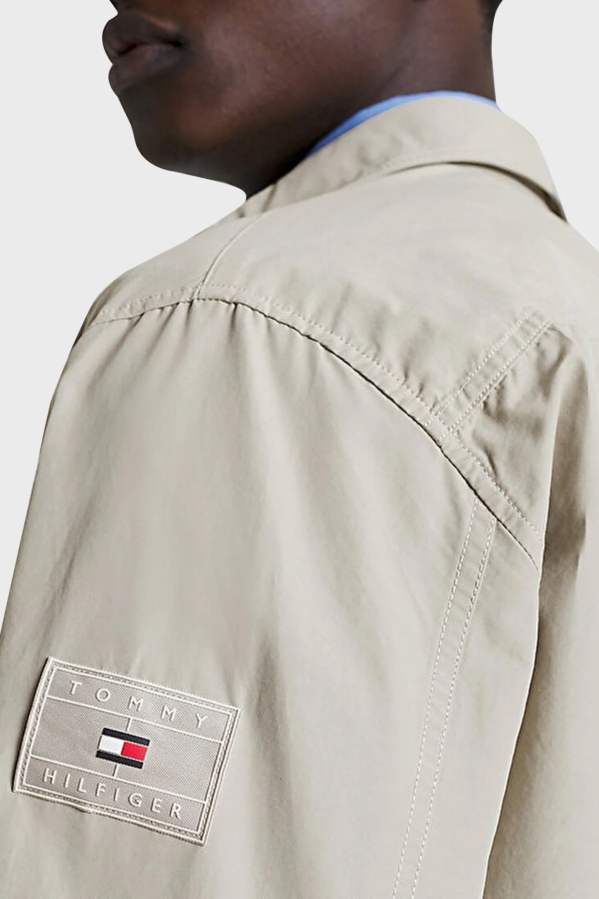 Tommy Hilfiger Logolu Fermuarlı Cepli Regular Fit Erkek Gömlek Ceket MW0MW30894 AEP TAŞ - 2