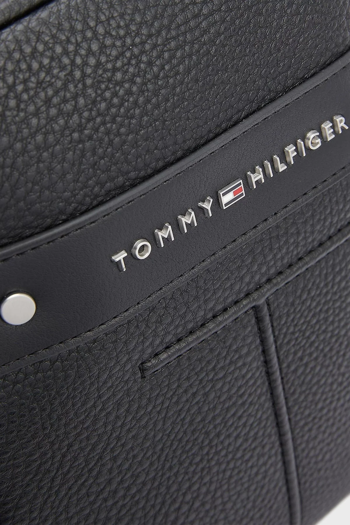 Tommy Hilfiger Logolu Fermuarlı Erkek Çanta AM0AM10564 BDS SİYAH - 4