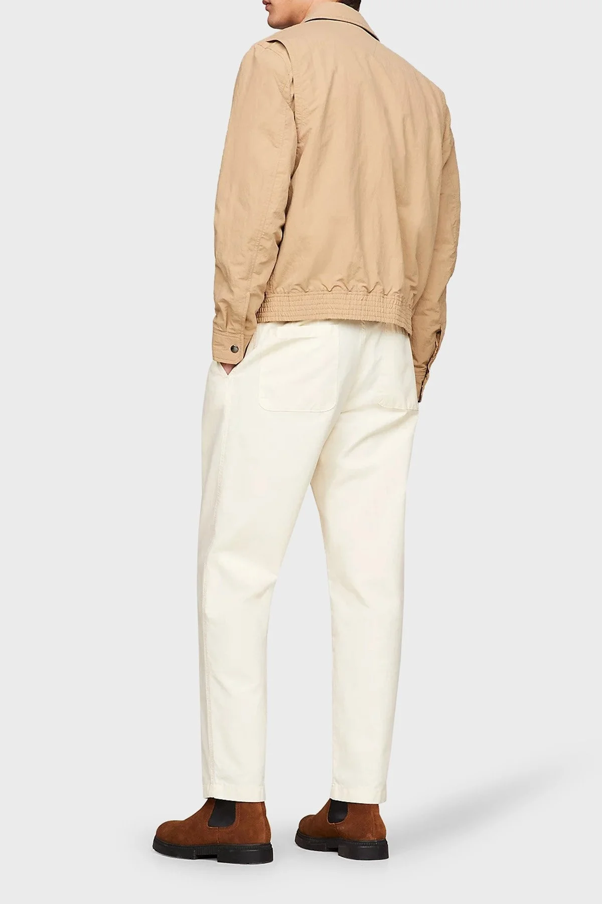 Tommy Hilfiger Logolu Fermuarlı Su Geçirmez Erkek Ceket MW0MW33743 RBL CAMEL - 2