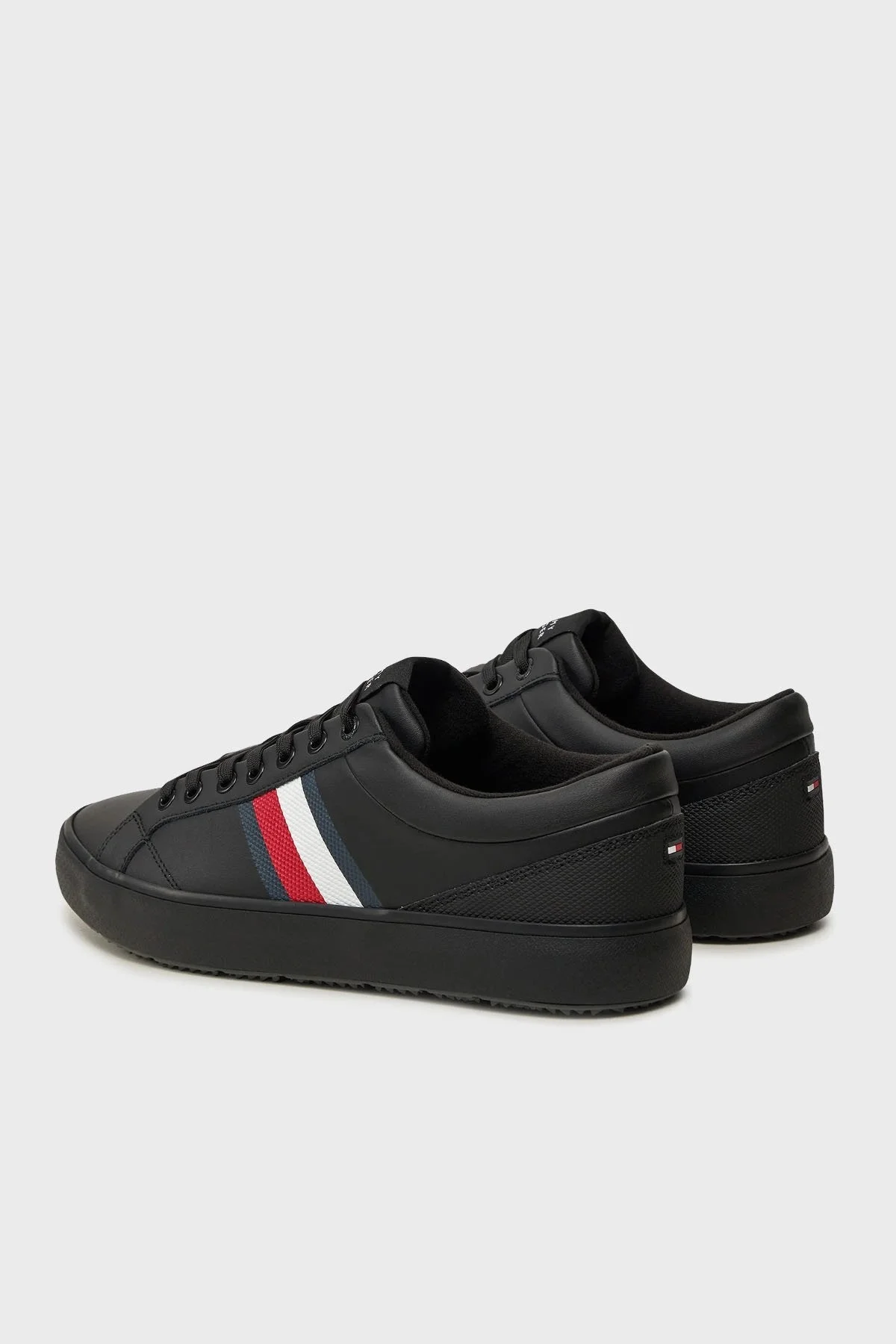 Tommy Hilfiger Logolu Hakiki Deri Kalın Tabanlı Sneaker Erkek Ayakkabı FM0FM05199 BDS SİYAH - 3
