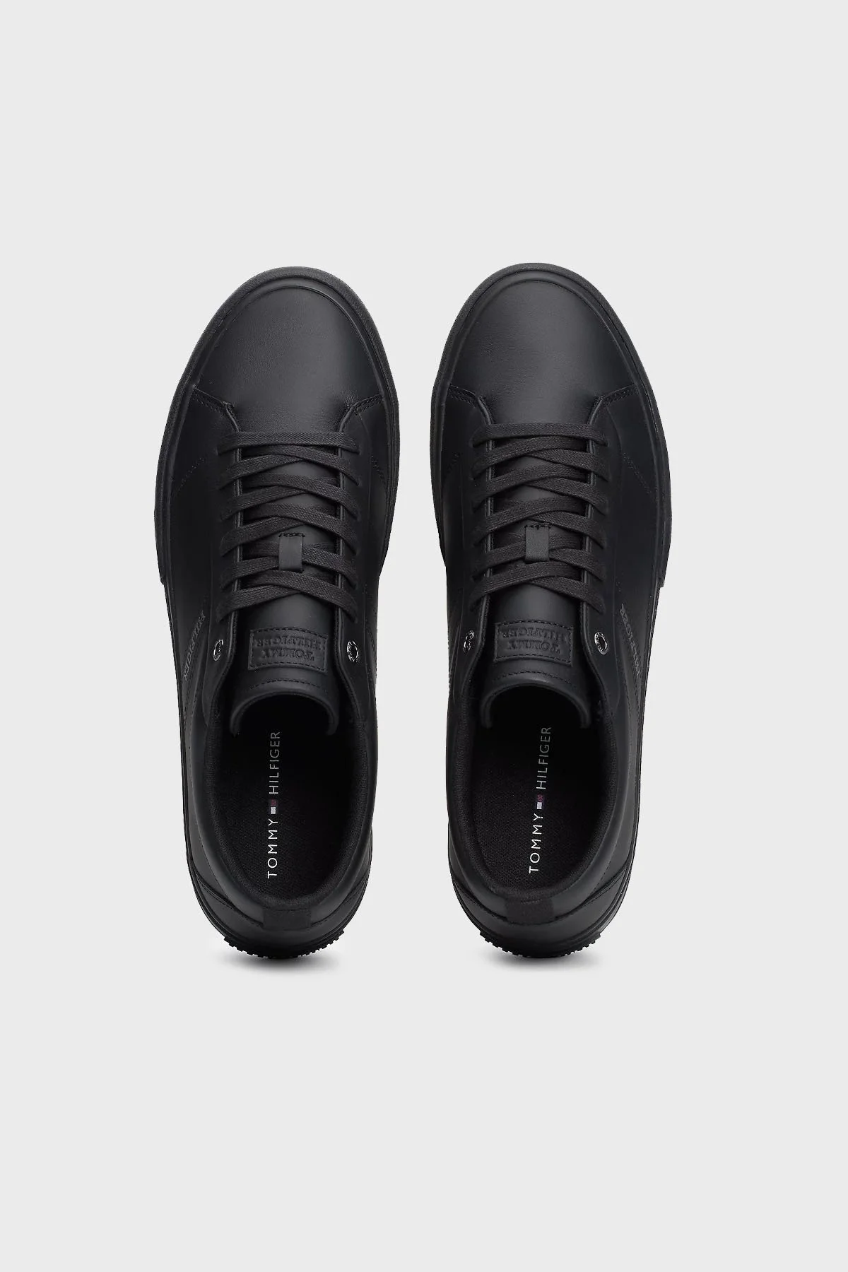 Tommy Hilfiger Logolu Hakiki Deri Senaker Erkek Ayakkabı FM0FM05201 BDS SİYAH - 5