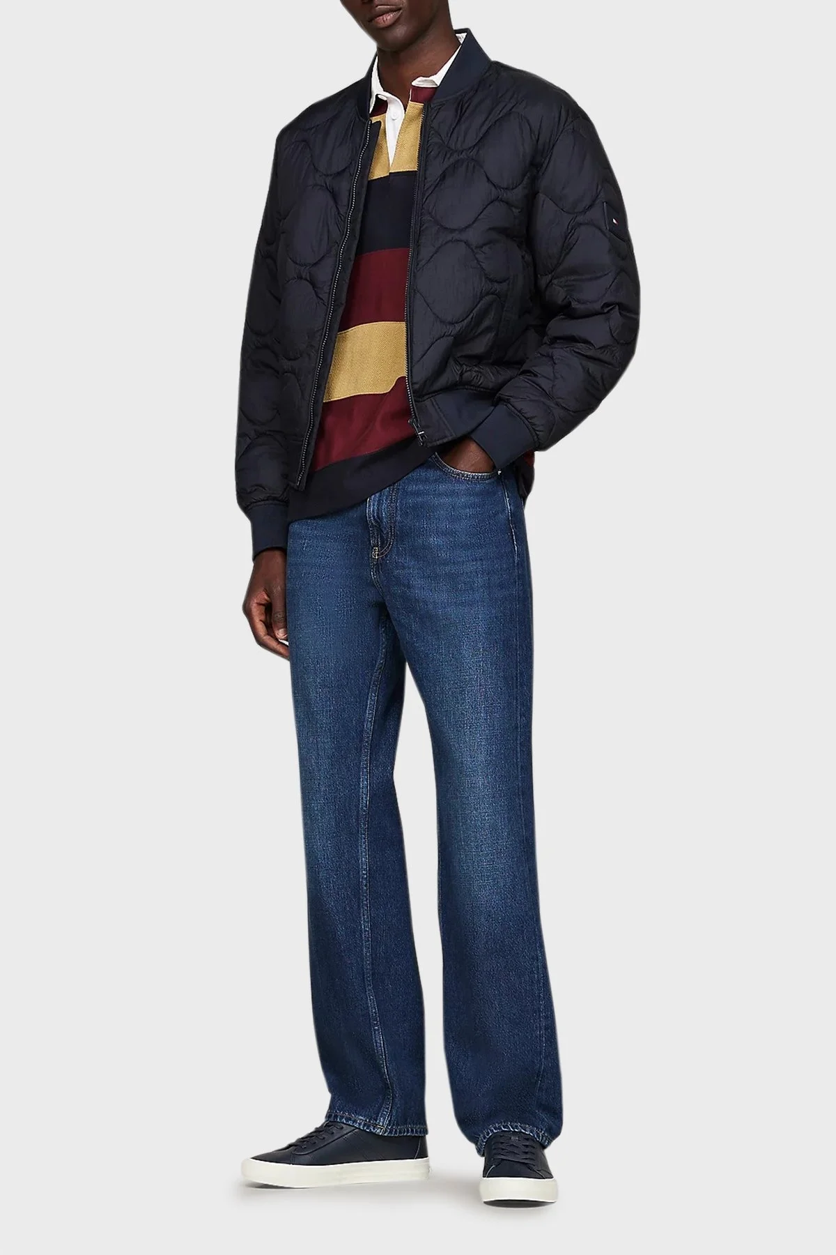 Tommy Hilfiger Logolu Hakiki Deri Senaker Erkek Ayakkabı FM0FM05201 DW5 LACİVERT - 2