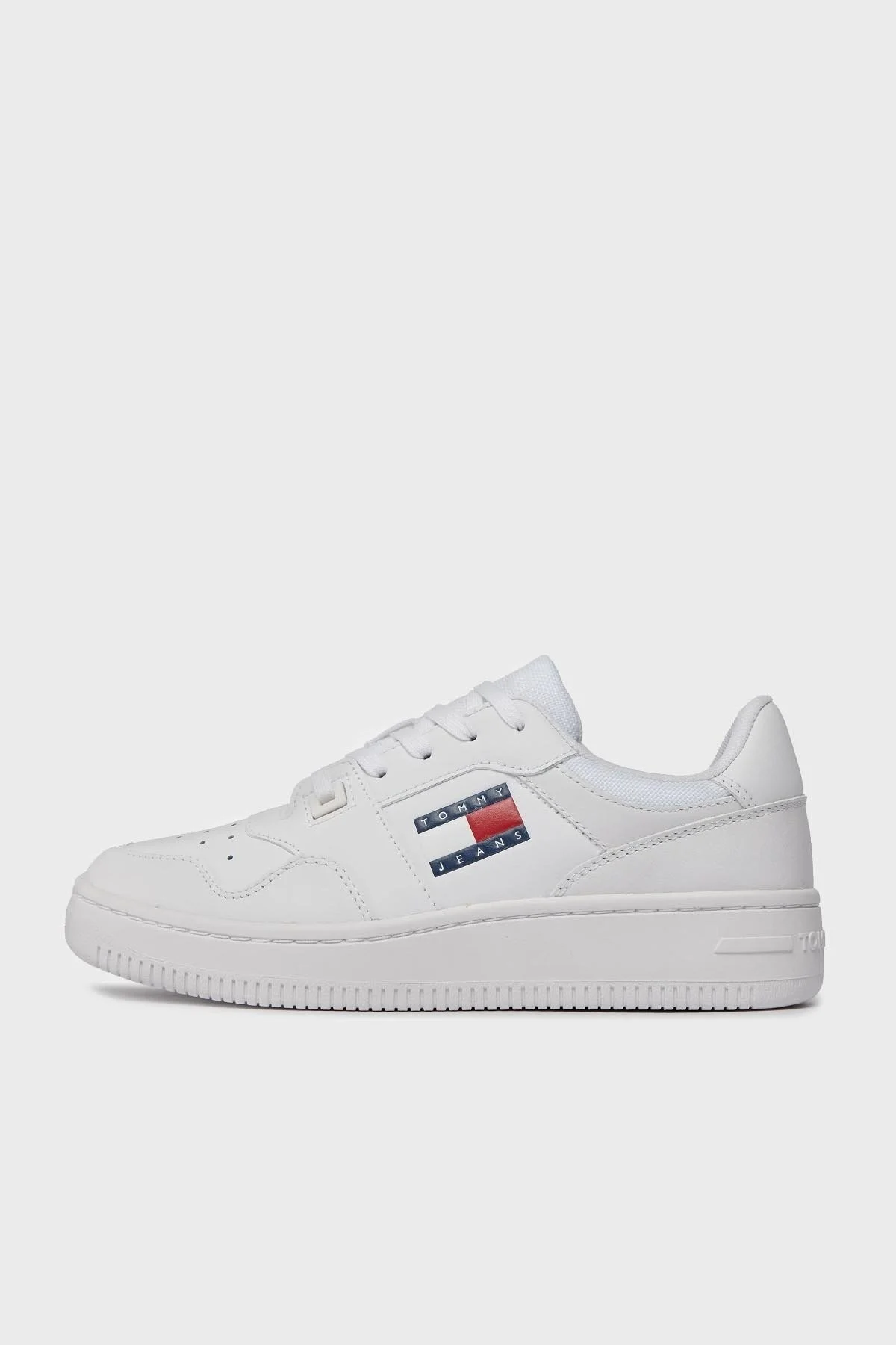 Tommy Hilfiger Logolu Hakiki Deri Sneaker Bayan Ayakkabı EN0EN02505 YBS BEYAZ - 2