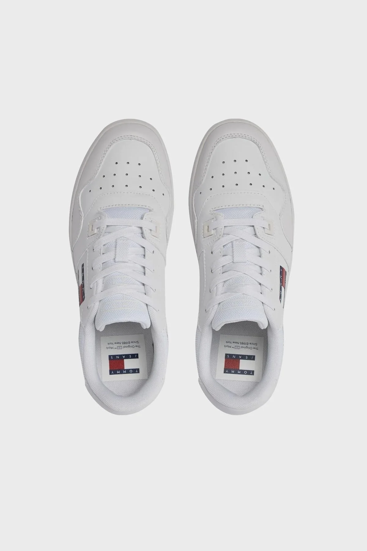 Tommy Hilfiger Logolu Hakiki Deri Sneaker Bayan Ayakkabı EN0EN02505 YBS BEYAZ - 5