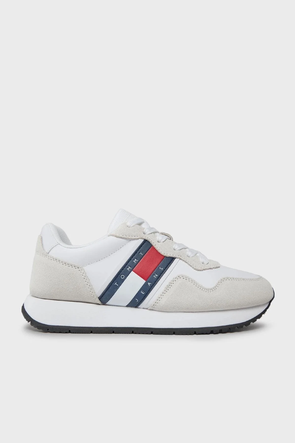 Tommy Hilfiger Logolu Hakiki Deri Sneaker Bayan Ayakkabı EN0EN02510 YBS BEYAZ - 1