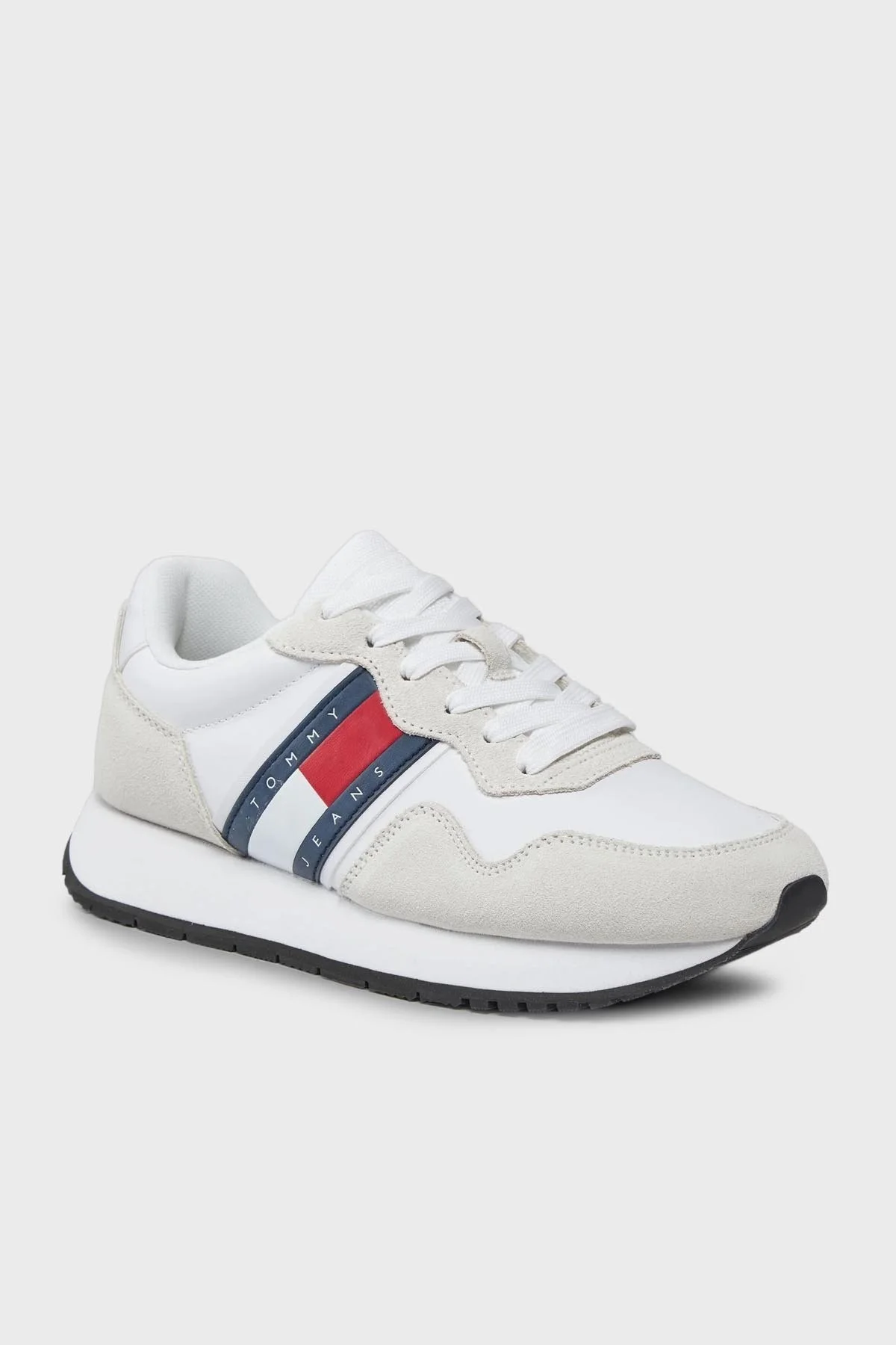 Tommy Hilfiger Logolu Hakiki Deri Sneaker Bayan Ayakkabı EN0EN02510 YBS BEYAZ - 6