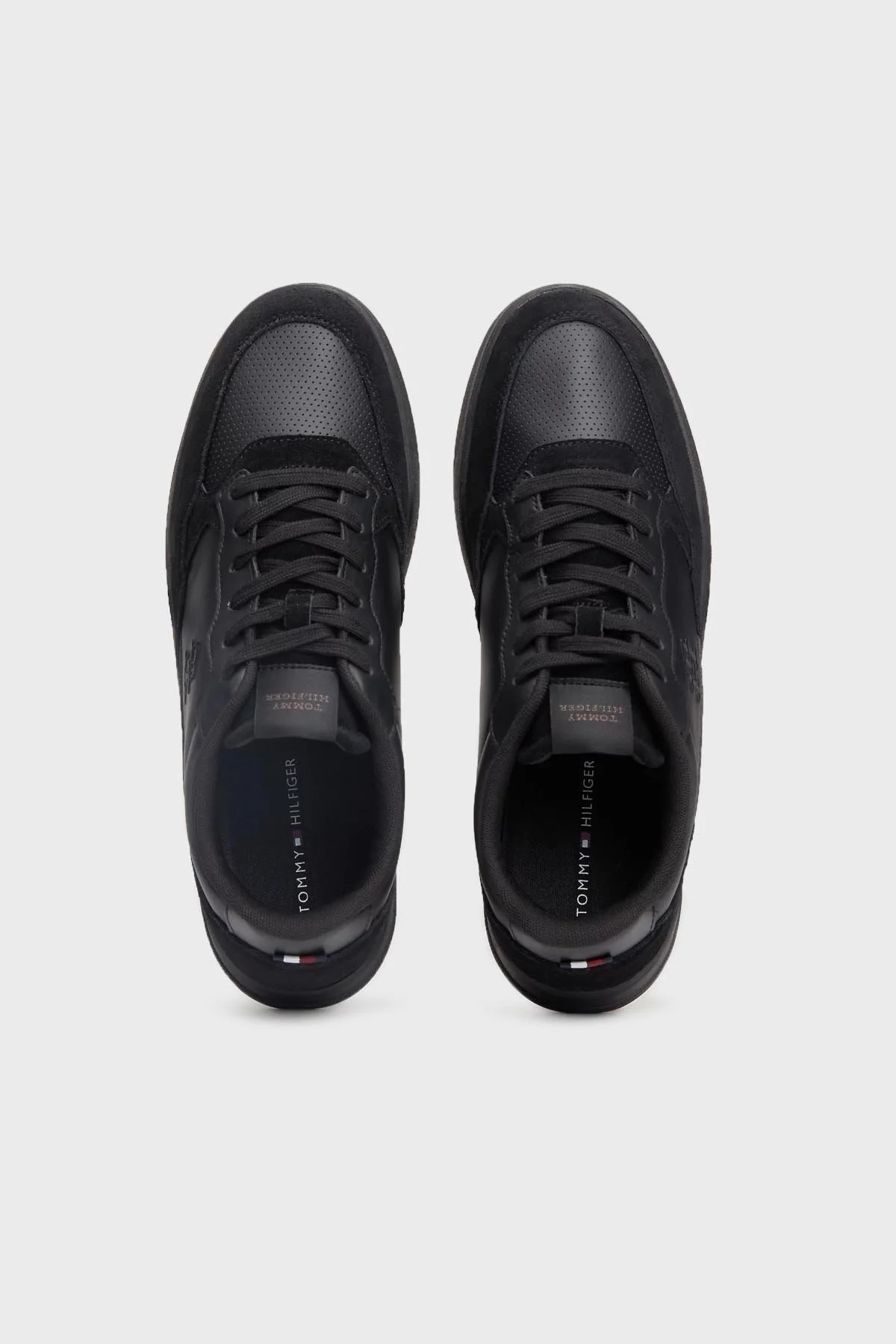 Tommy Hilfiger Logolu Hakiki Deri Sneaker Erkek Ayakkabı FM0FM04929 BDS SİYAH - 4