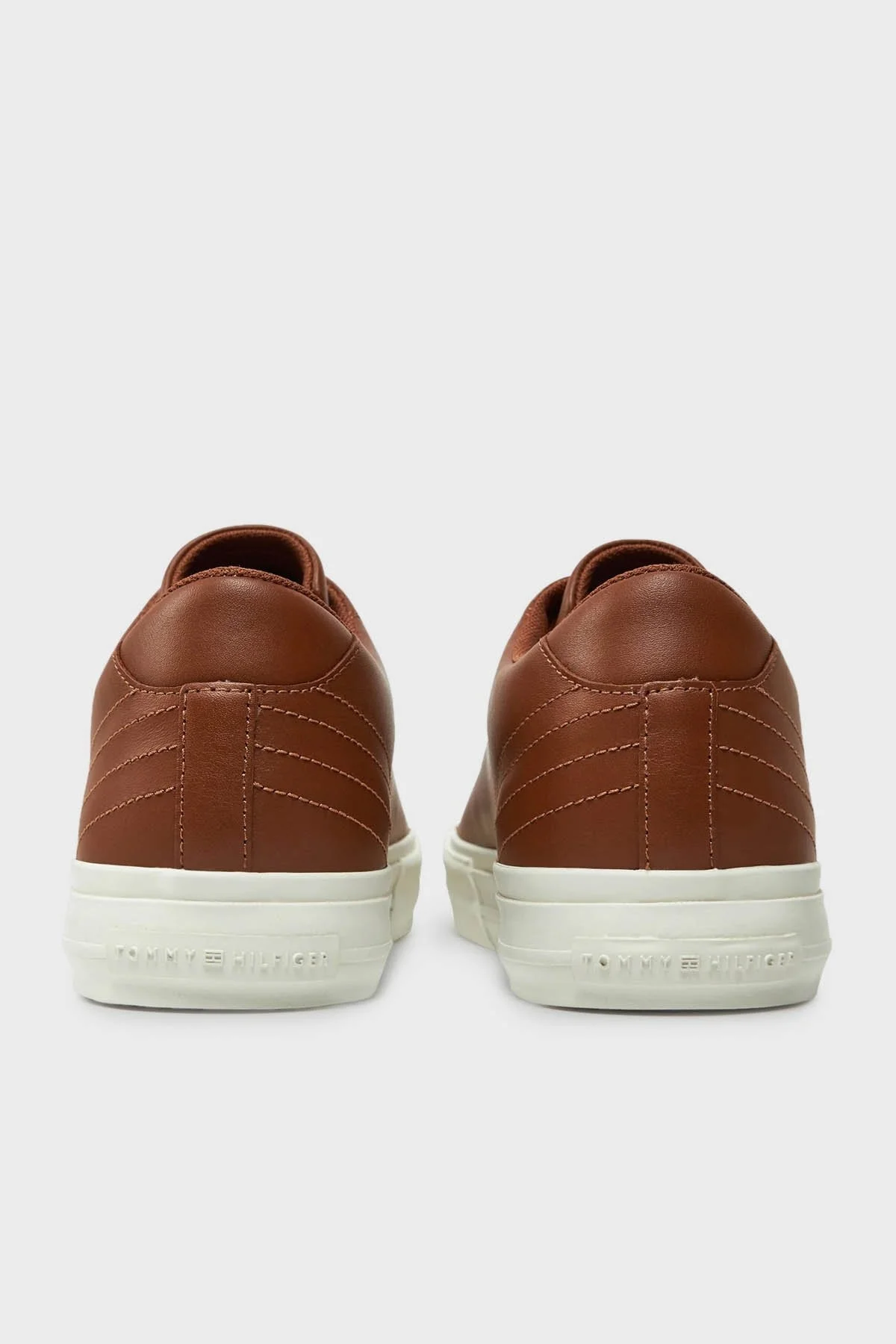 Tommy Hilfiger Logolu Hakiki Deri Sneaker Erkek Ayakkabı FM0FM05203 GVI KAHVE - 5