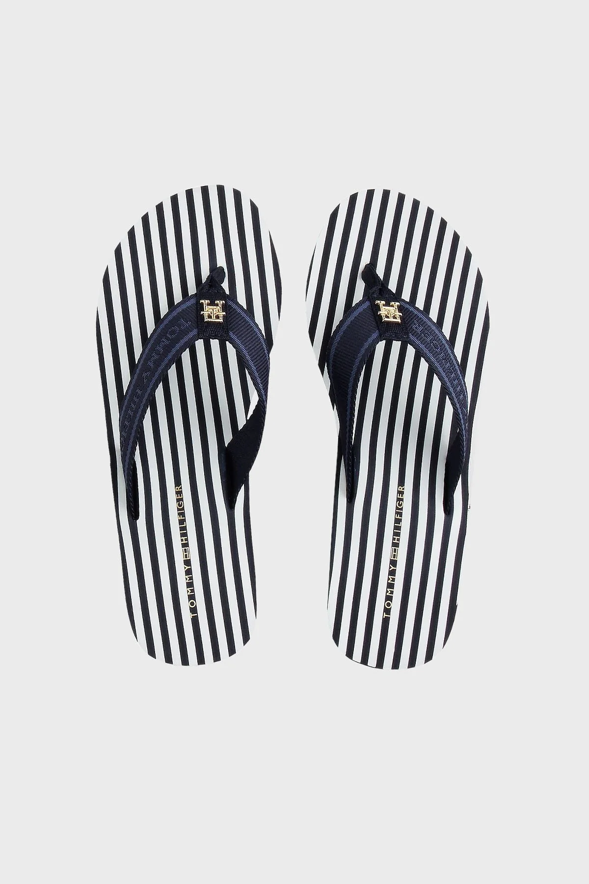 Tommy Hilfiger Logolu Kalın Taban Parmak Arası Bayan Terlik FW0FW08521 DW6 LACİVERT - 4