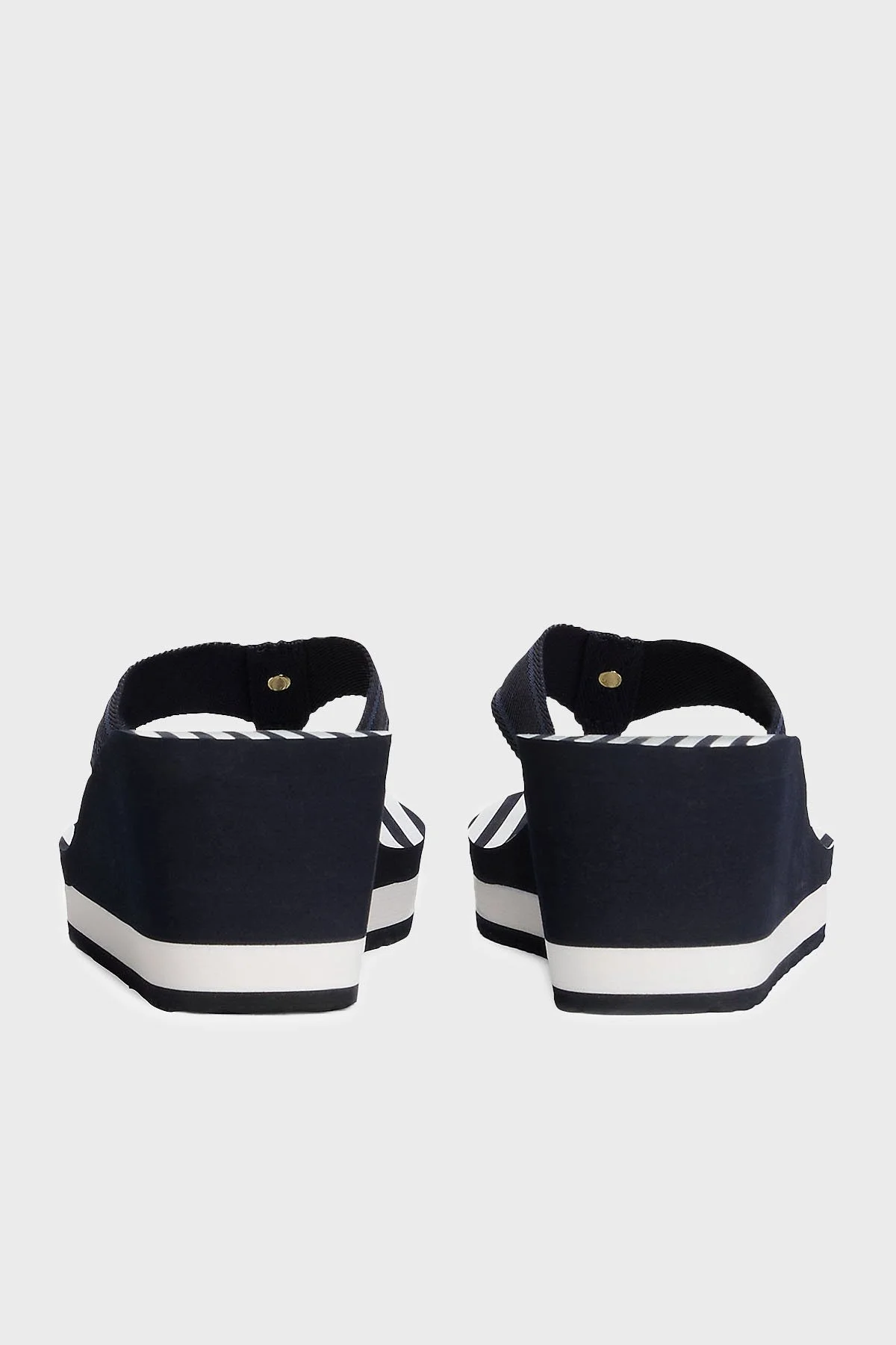 Tommy Hilfiger Logolu Kalın Taban Parmak Arası Bayan Terlik FW0FW08521 DW6 LACİVERT - 6