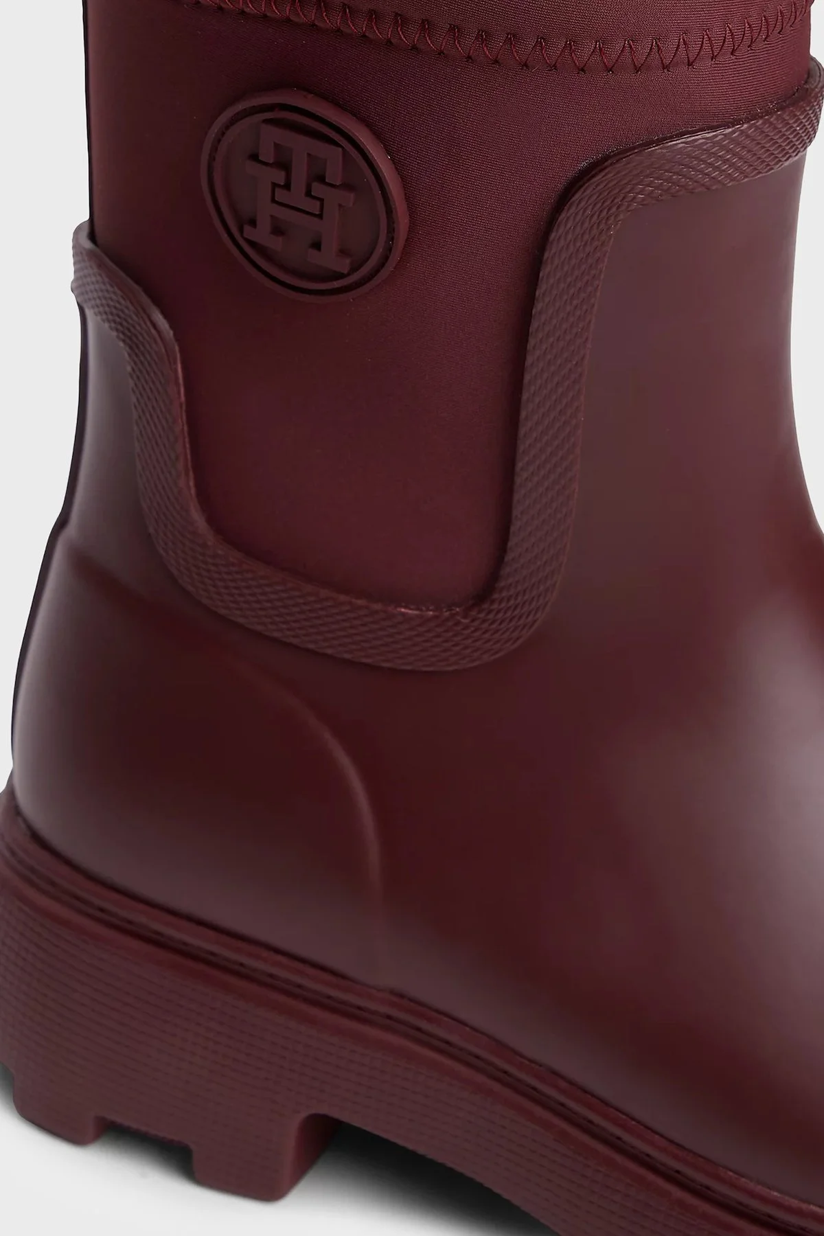 Tommy Hilfiger Logolu Kalın Tabanlı Kadın Bot FW0FW09544 XUT Bordo - 5