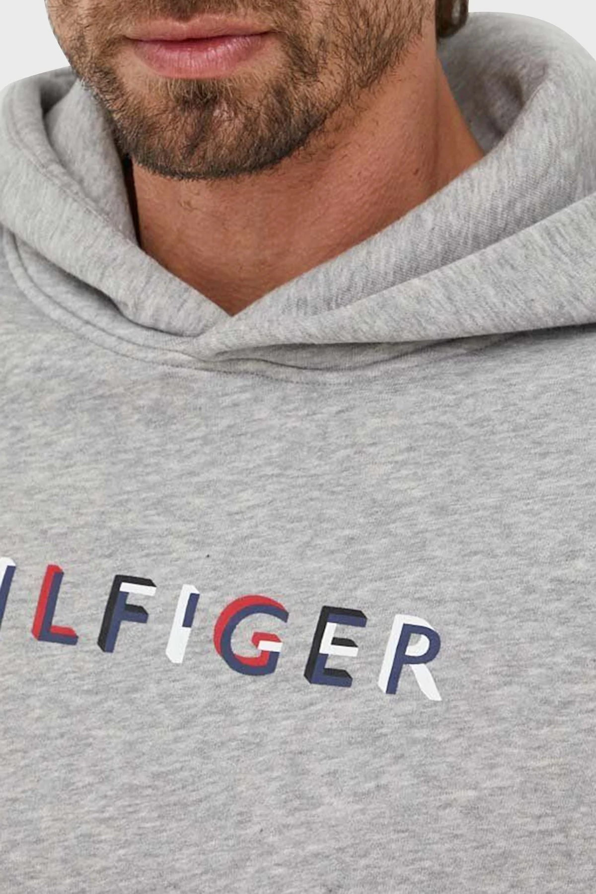 Tommy Hilfiger Logolu Kapüşonlu Pamuklu Regular Fit Erkek Sweat MW0MW32014 P01 GRİ - 3