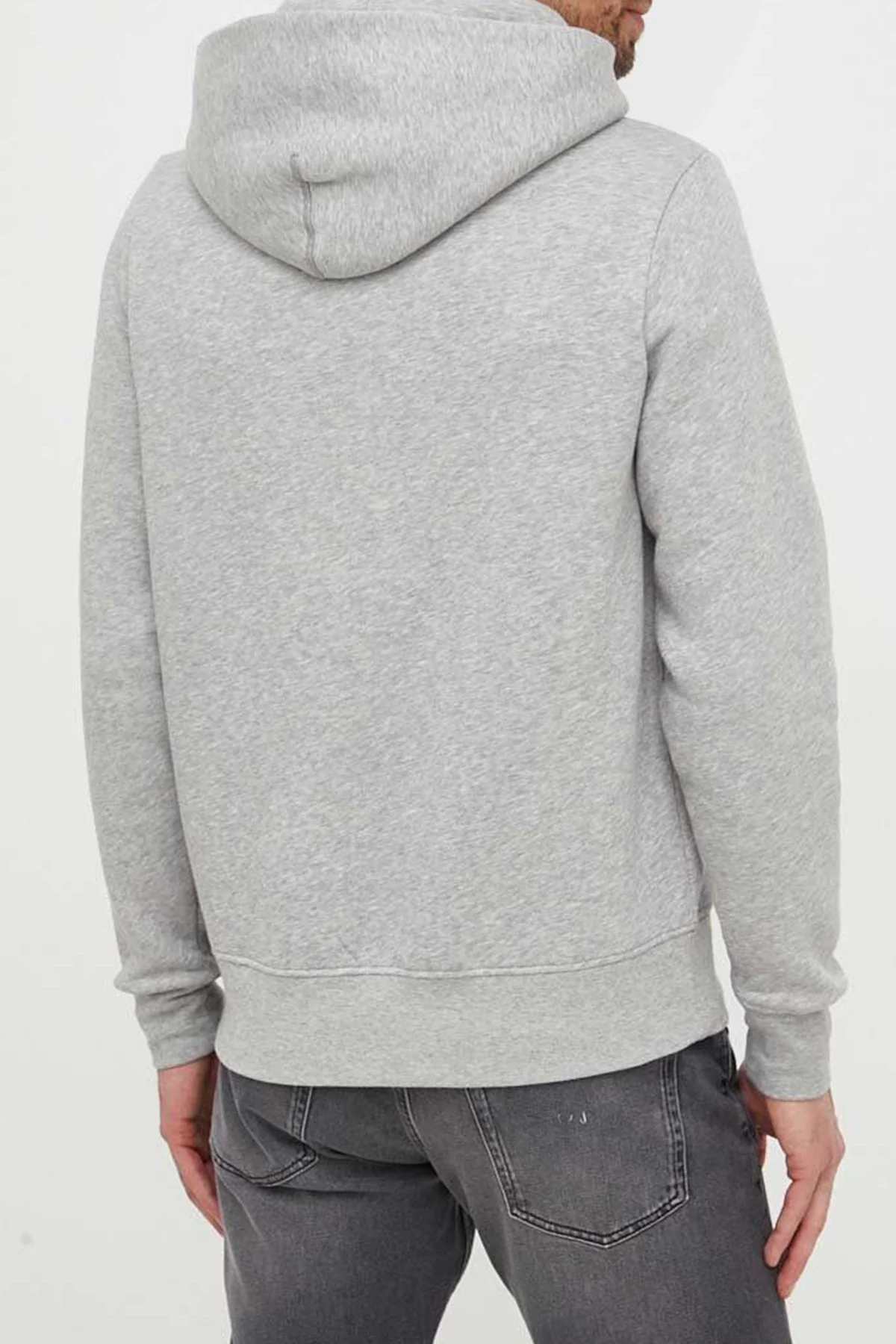 Tommy Hilfiger Logolu Kapüşonlu Pamuklu Regular Fit Erkek Sweat MW0MW32014 P01 GRİ - 4