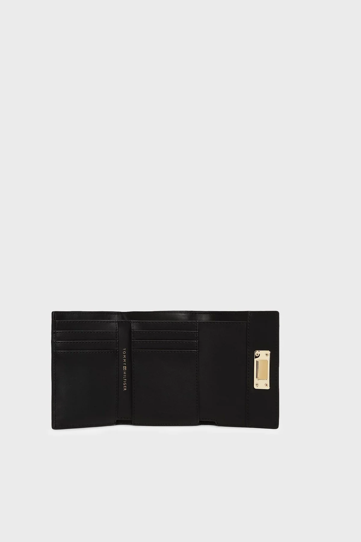 Tommy Hilfiger Logolu Kilitli Kadın Cüzdan AW0AW18703 BDS Siyah - 3