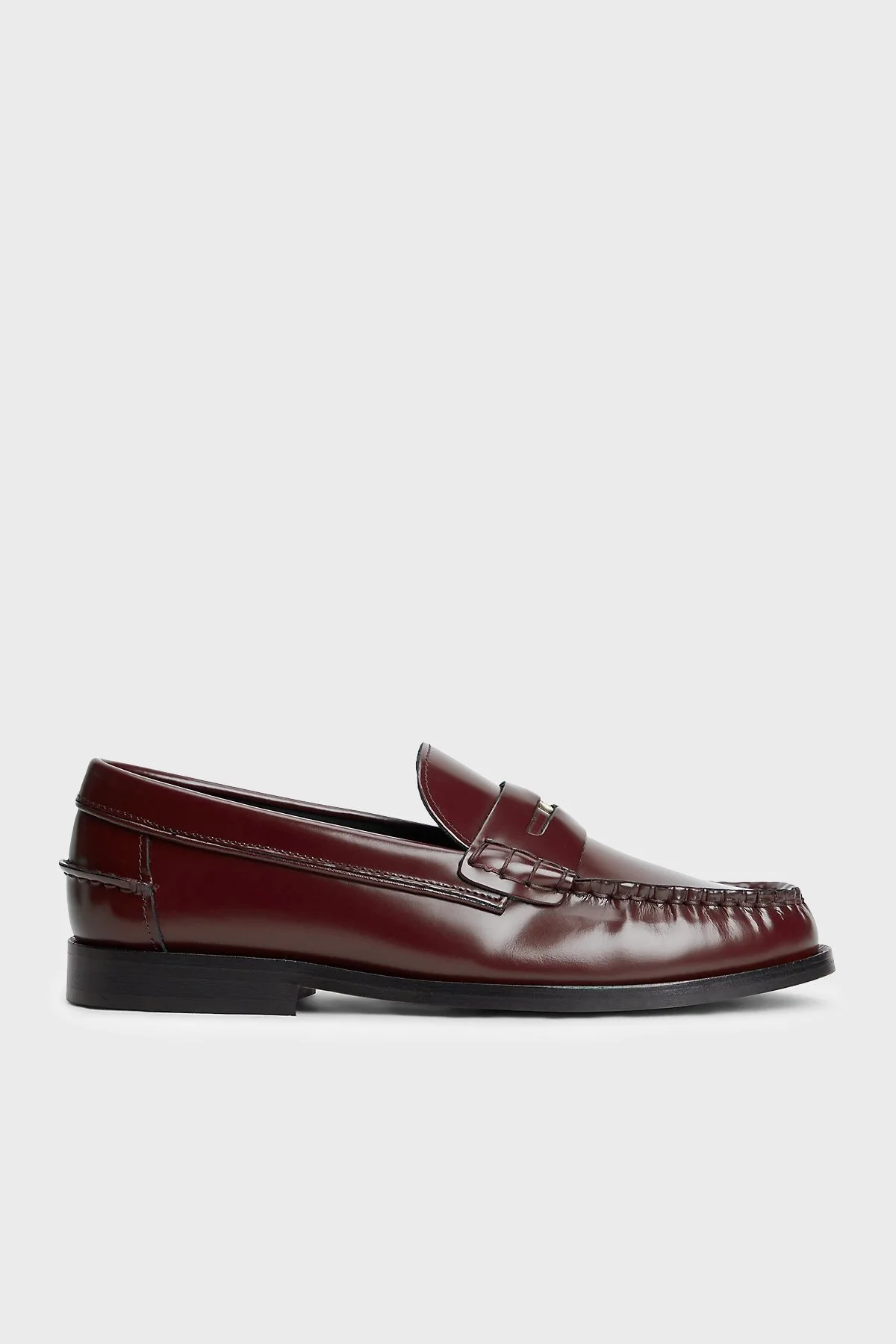 Tommy Hilfiger Logolu Loafer Kadın Ayakkabı FW0FW09257 XUT Bordo - 1