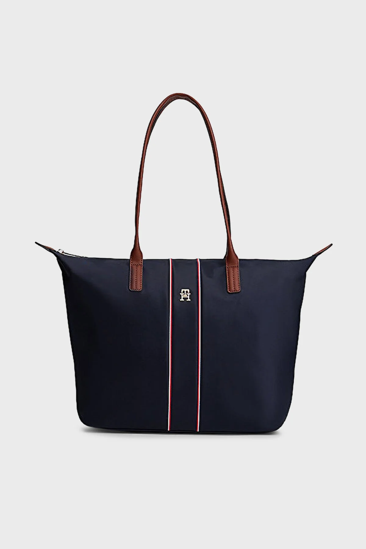 Tommy Hilfiger Logolu Omuz Askılı Tote Bayan Çanta AW0AW17706 0GY LACİVERT - 1