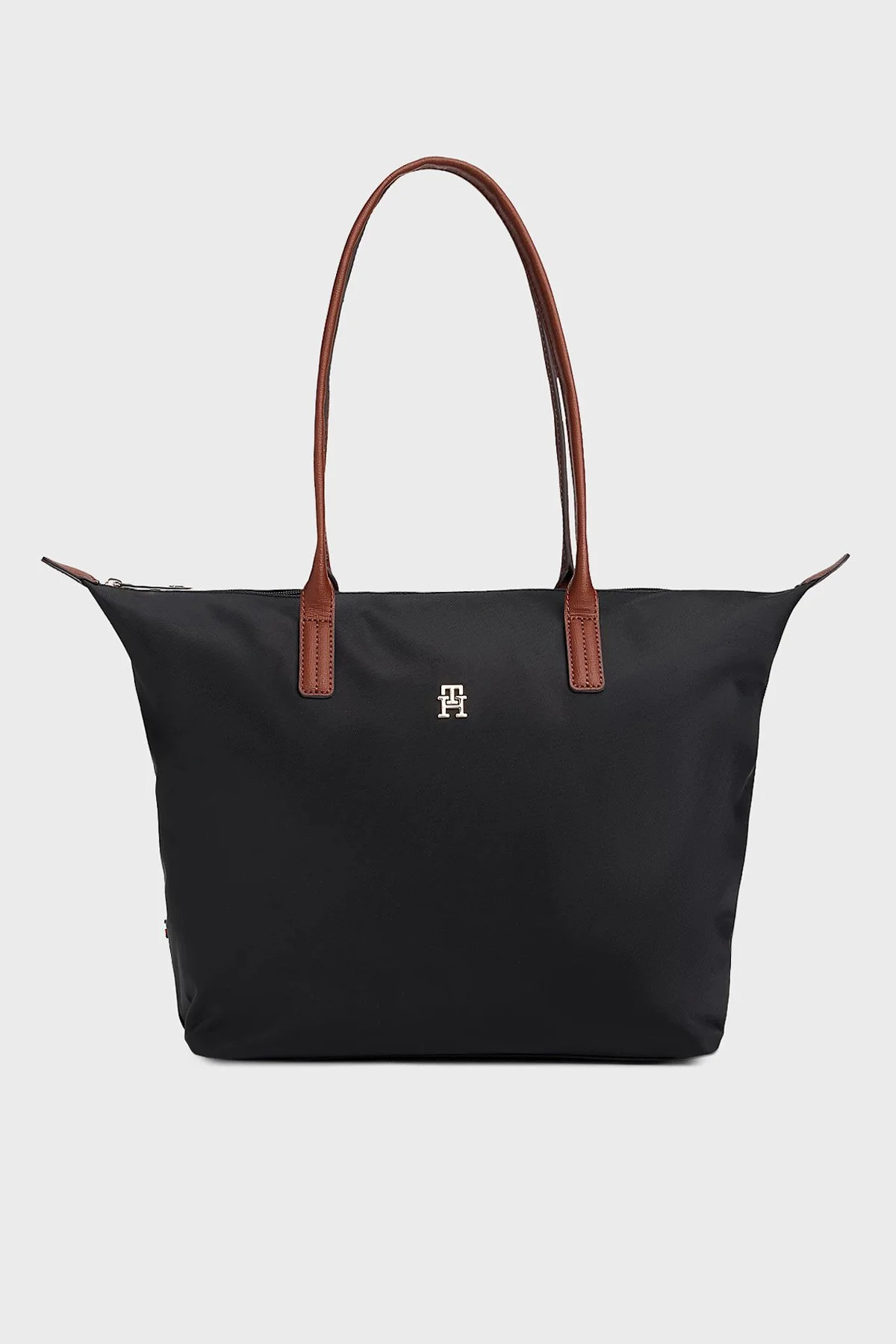 Tommy Hilfiger Logolu Omuz Askılı Tote Bayan Çanta AW0AW17711 BDS SİYAH - 1
